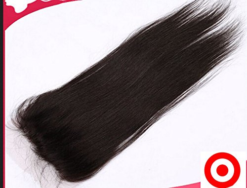 8A Grade Straight Peruvian Virgin Hair Bundles with Free Lace Closure - 3 Bundles & Closure Set (14