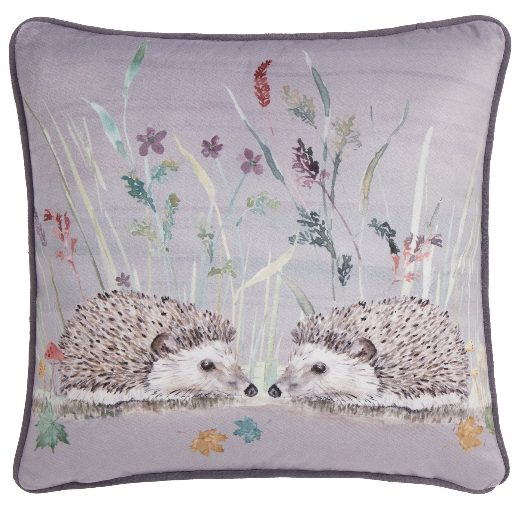 D&D Lodge Colville Hedgehog Plush Cushion - Soft Grey Decorative Throw Pillow for Living Room, Bedroom, Nursery & Dorm Decor