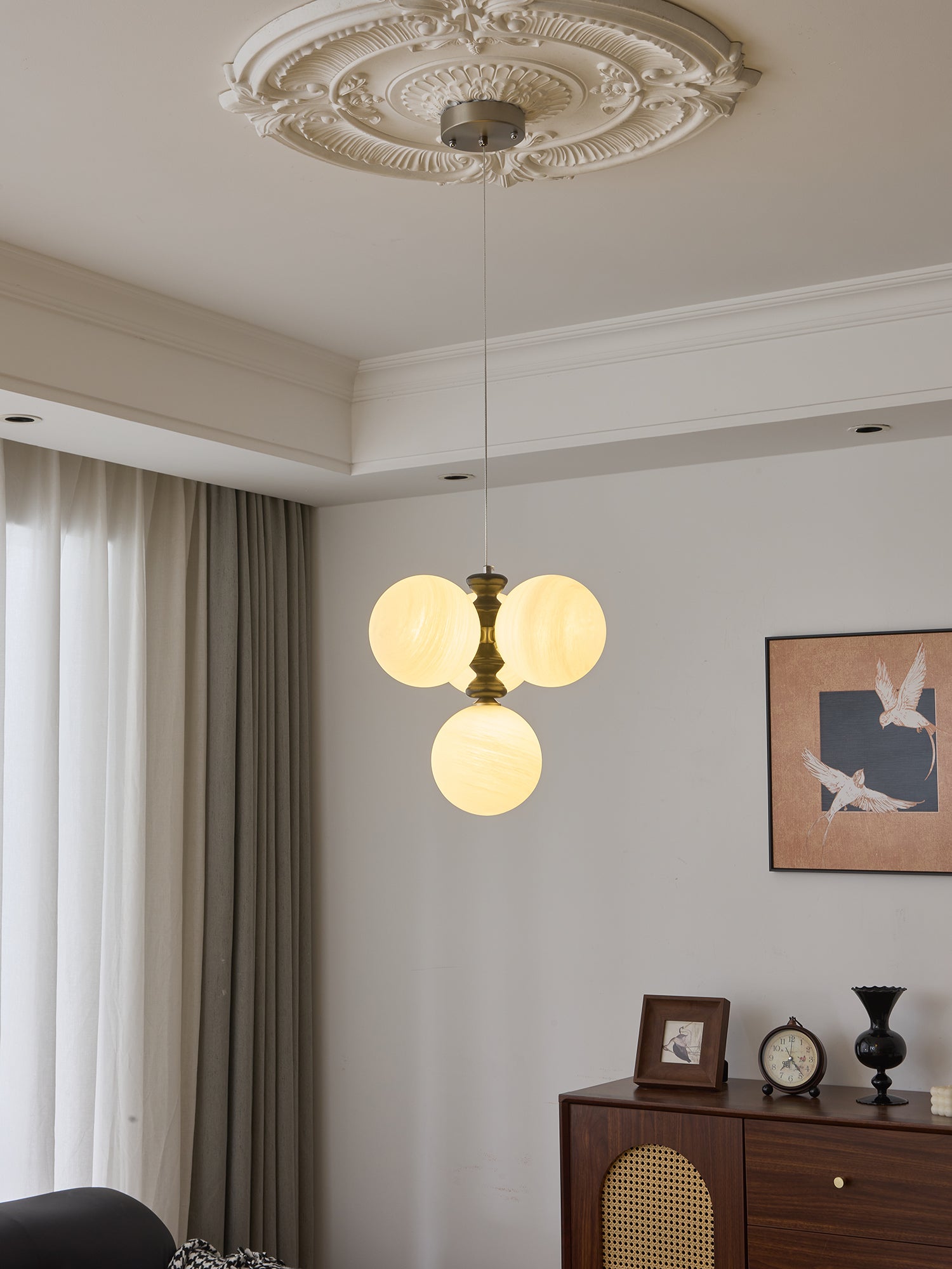 Astrium Arc Chandelier - Modern Crystal Ceiling Light Fixture for Dining Room, Living Room & Bedroom | Elegant Lighting for Home Decor & Interior Design