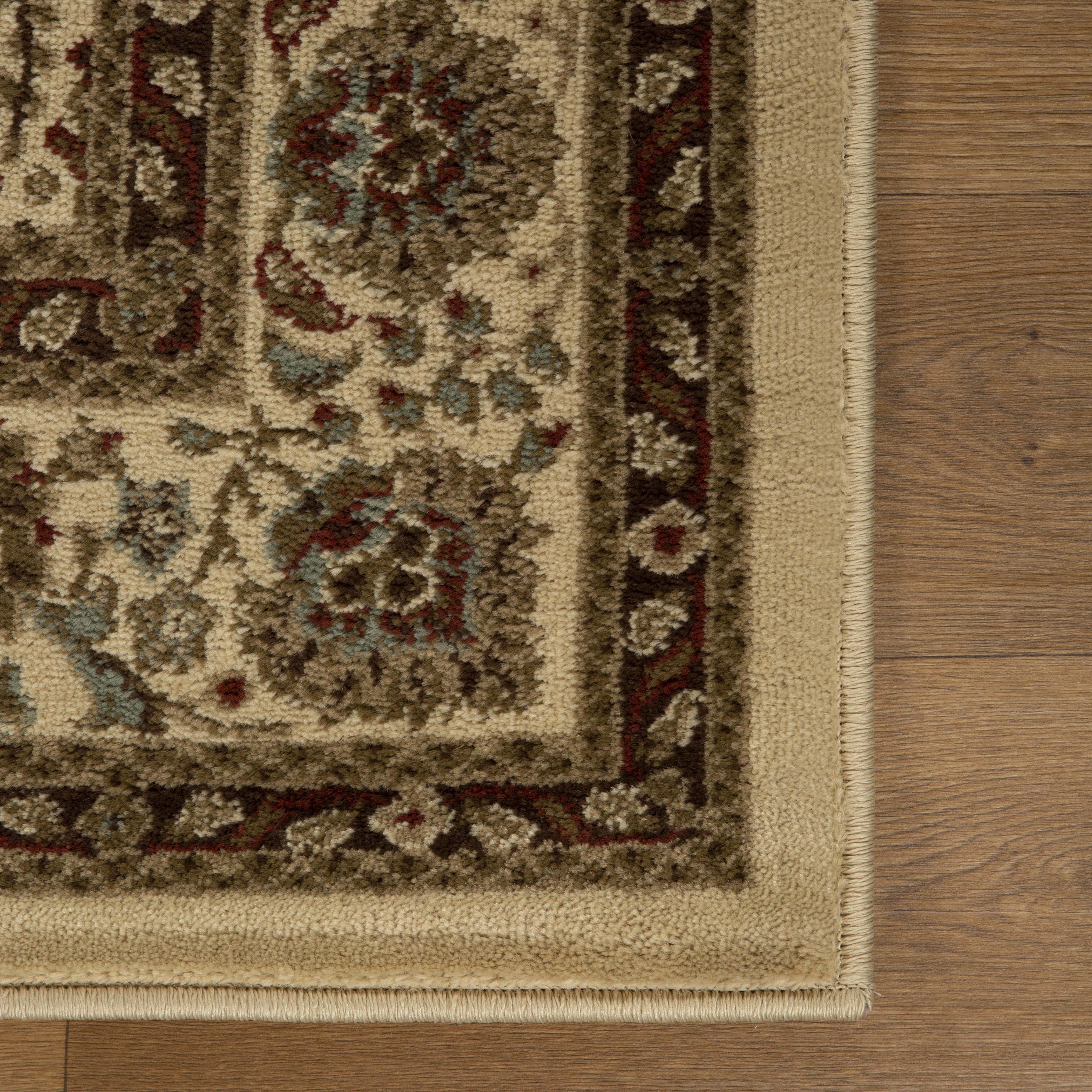 Handmade Oriental Floral Scroll Area Rug - Non-Slip Traditional Indoor Carpet for Living Room, Bedroom, Hallway | Boho Home Decor & Meditation Space Accent