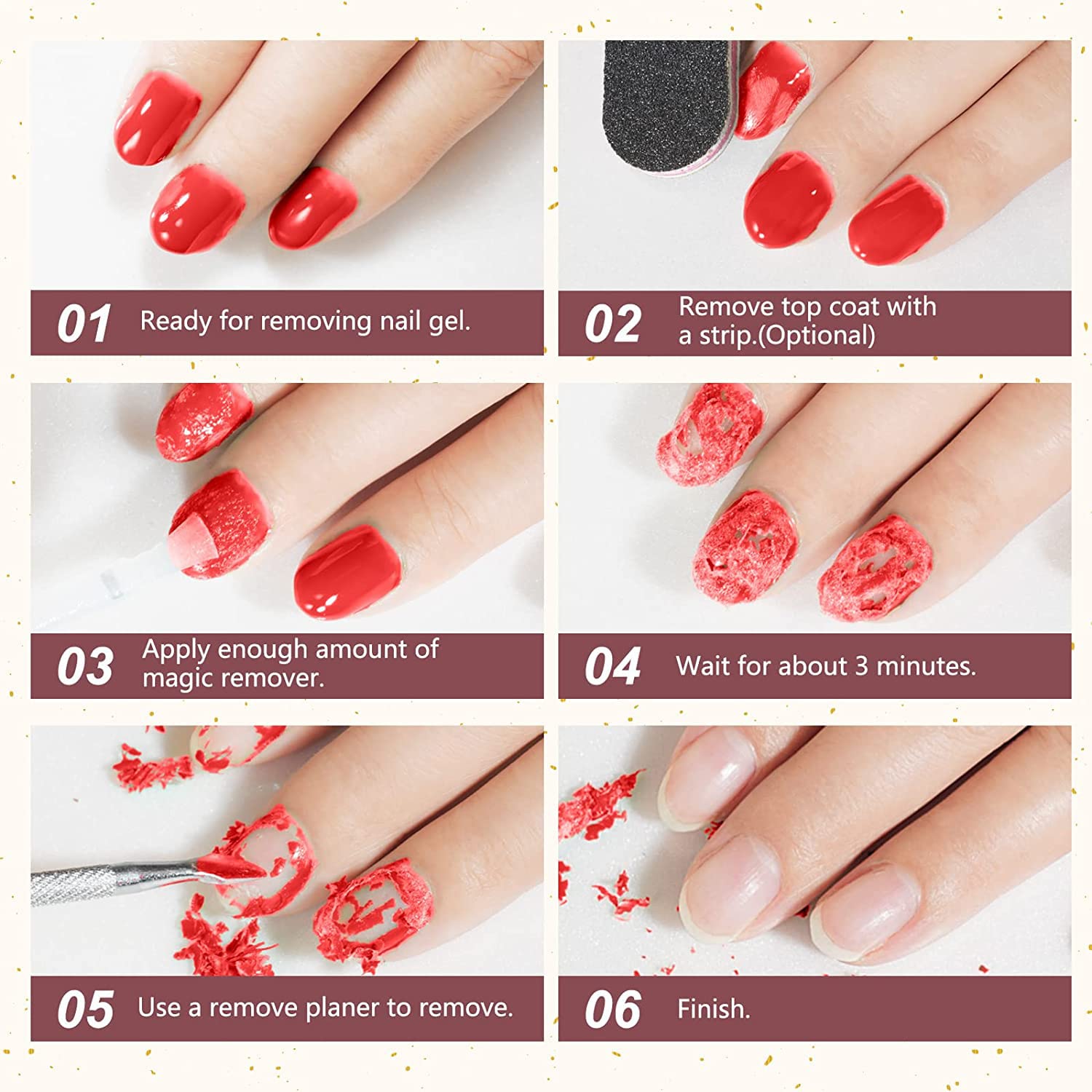 Senvenski Gel Nail Polish Remover Kit - Fast Acting Soak Off Solution for Professional & DIY Manicures | Gentle Formula for Easy Gel Polish Removal at Home & Salon (XJ2-001) | Perfect for Nail Prep, Polish Changes & Salon Quality Results