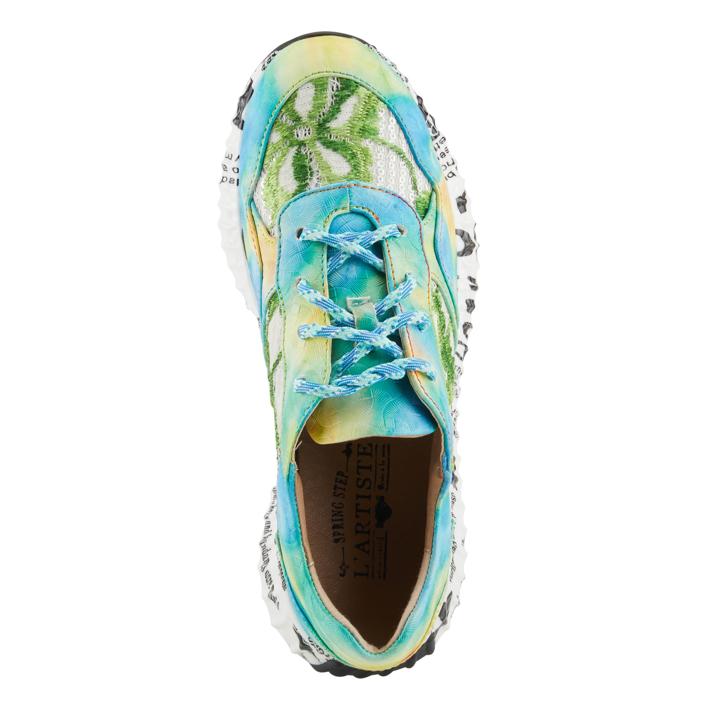 Spring Step L'Artiste Women's Emelie Fashion Sneaker - Stylish Sequin & Embroidered Athletic Shoes for Walking, Running & Casual Wear | Comfortable Women's Sneakers for Workouts, Travel & Everyday Fashion