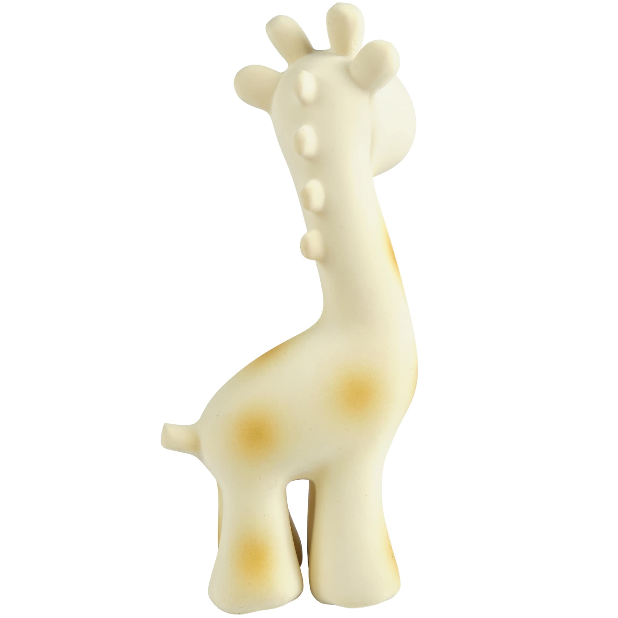 Organic Natural Rubber Giraffe Rattle & Teether Toy for Babies 6+ Months - Safe Chewable Bath Toy for Infant Sensory Development & Gum Relief - Perfect for Playtime, Bathtime & On-the-Go Comfort
