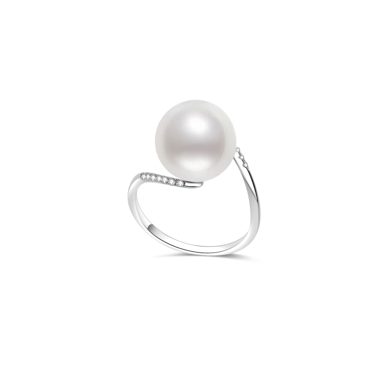 18K Gold Australian White South Sea Pearl Ring - Elegant Wedding Jewelry for Women, Perfect for Bridal, Engagement & Anniversary Gifts