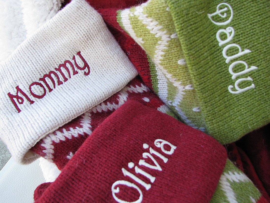 Hand Knitted Personalized Wool Christmas Stockings with Red Cuff - Perfect for Holiday Decorations, Fireplace Mantel, and Christmas Gift Giving