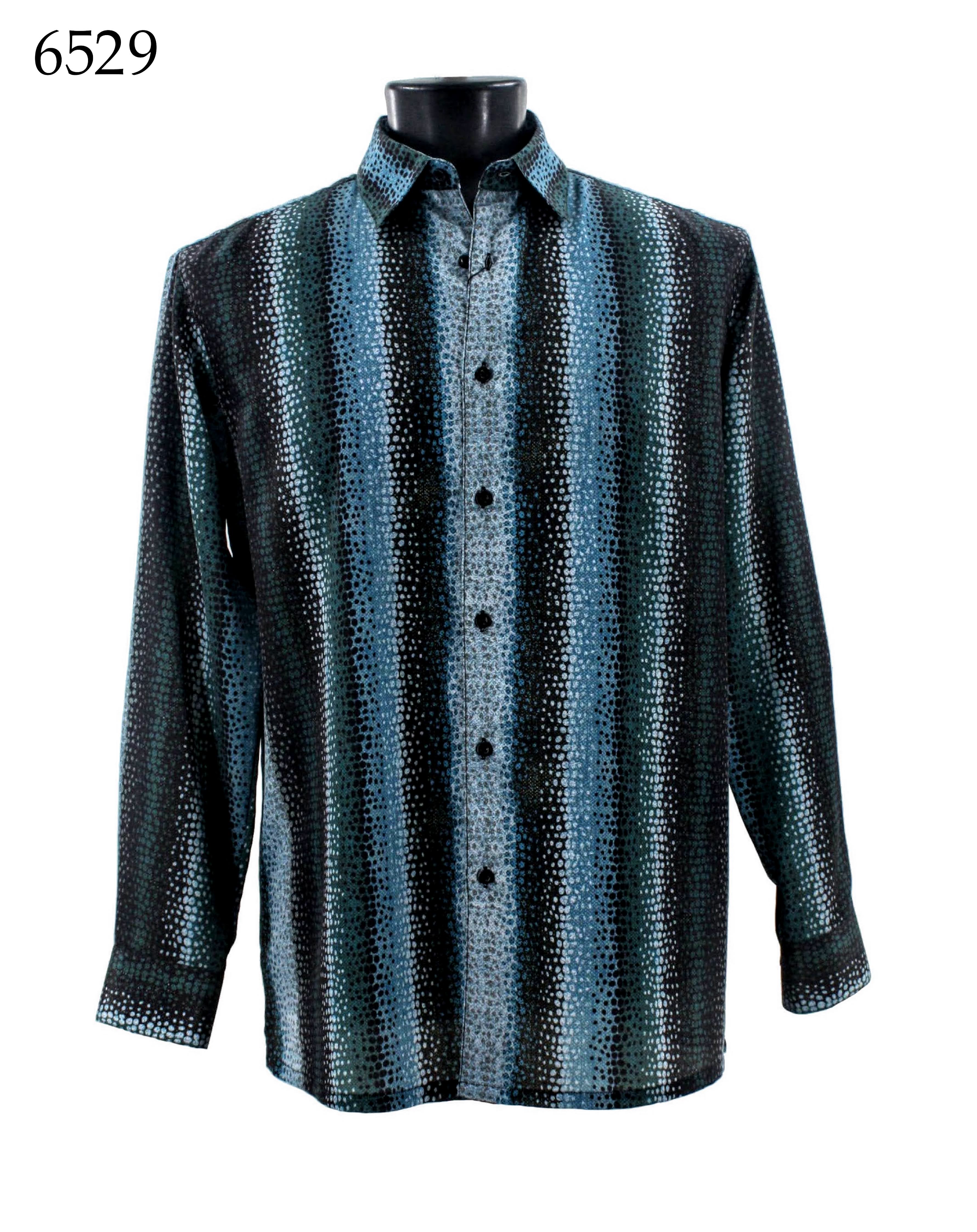 Bassiri Men's Long Sleeve Casual Shirt 6529 - Comfortable Button Down Work Shirt for Office, Business, and Everyday Wear