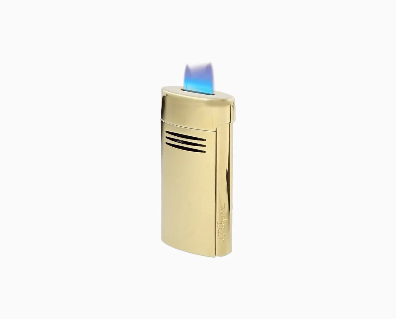 Premium S.T. Dupont Megajet Gold Plated Cigar Lighter - Windproof Butane Torch for Cigars, Perfect for Outdoor Smoking, Gifts & Luxury Collectibles