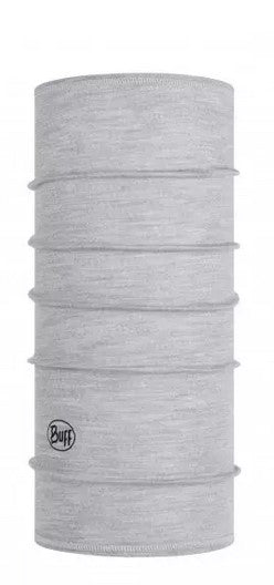 BUFF Merino Wool Lightweight Solid Light Grey Neck Gaiter - Perfect for Hiking, Running, and Outdoor Activities