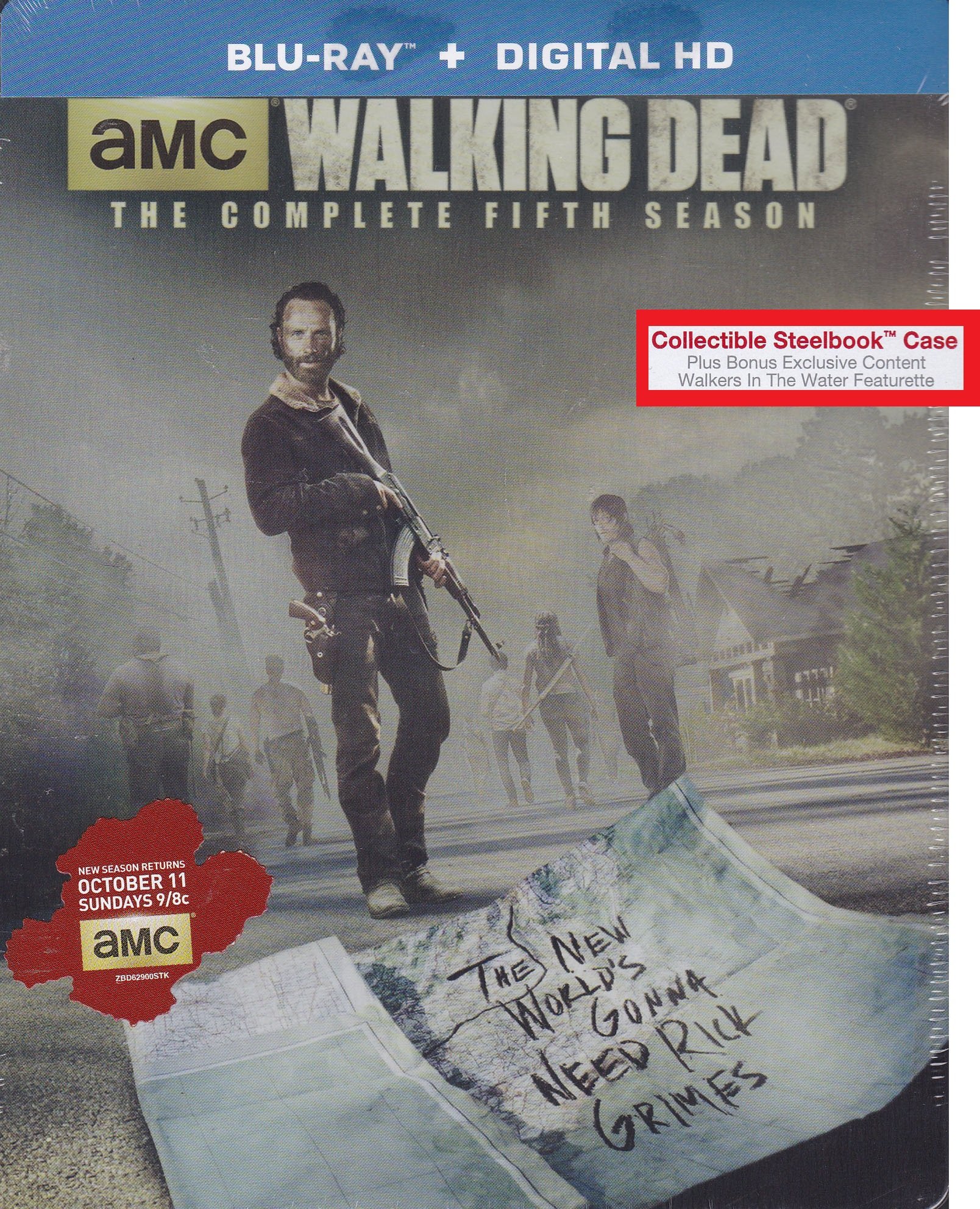 The Walking Dead: Season 5 - Blu-ray Steelbook Edition | Limited Collector's Set | Perfect for Horror Fans & TV Show Collectors | Great for Movie Nights & Gift Giving