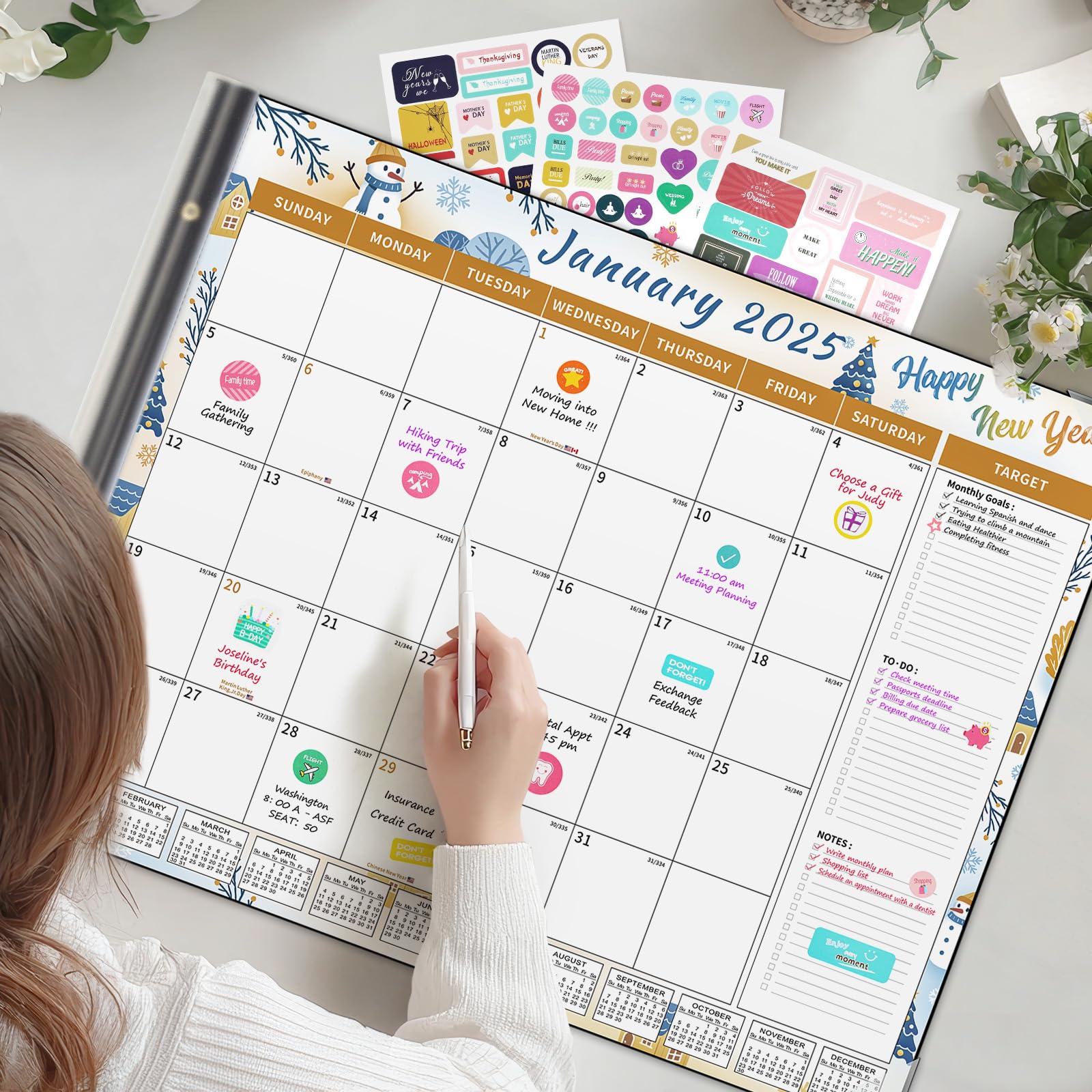 Ospelelf 2025-2026 Large Monthly Desk Calendar - 22
