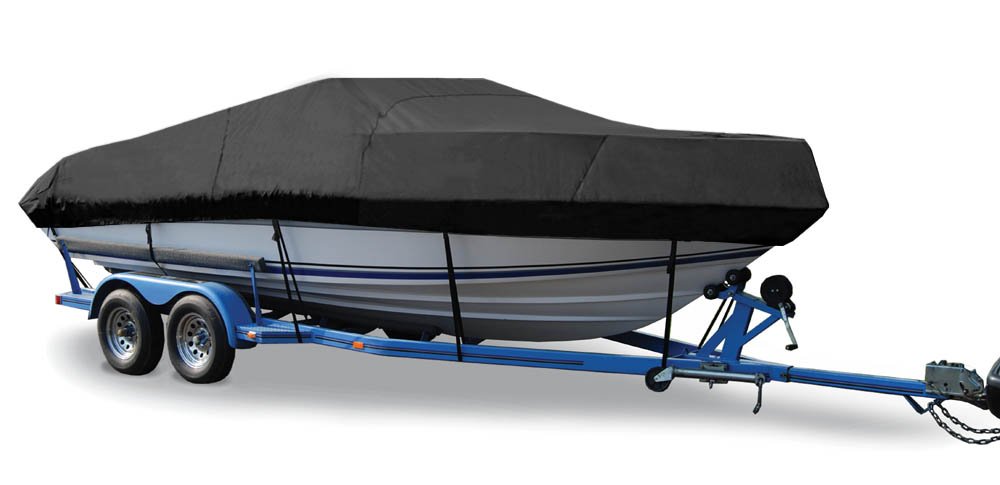Taylor Made Trailerite Semi-Custom Boat Cover - Waterproof UV Protection for V-Hull Cuddy Cabin Boats with Outboard Motor - Perfect for Storage & Trailering
