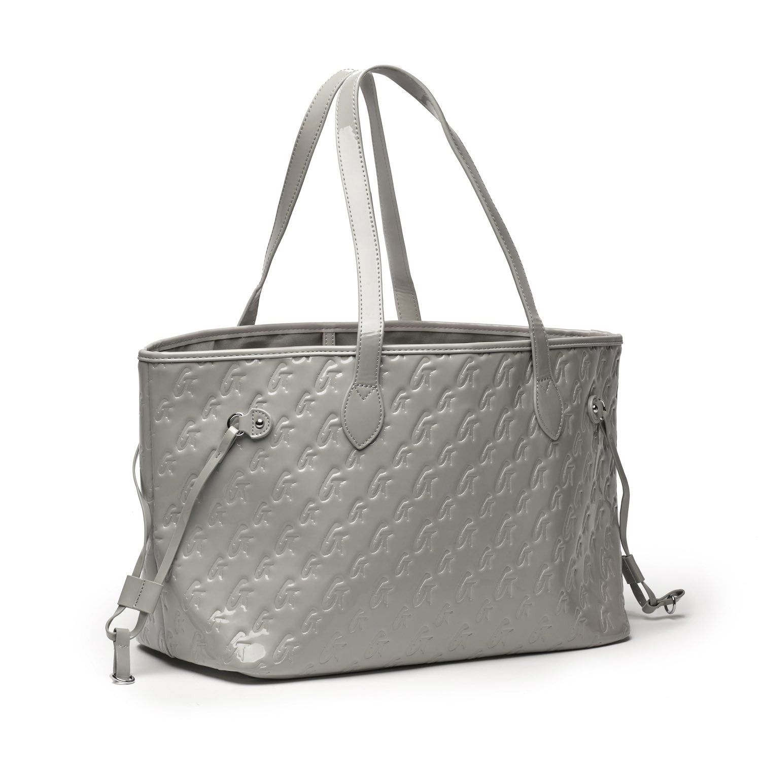 Monogram Glam Tote Bag - Mirror Gray | Stylish Designer Handbag for Women | Perfect for Work, Travel & Everyday Use