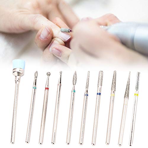 10Pcs Electric Nail Drill Bits Set - Professional Manicure & Pedicure Tools for Acrylic Nails, Nail Art Files & Electric Nail Drill Machine Accessories - Perfect for Salon, Home & DIY Nail Care