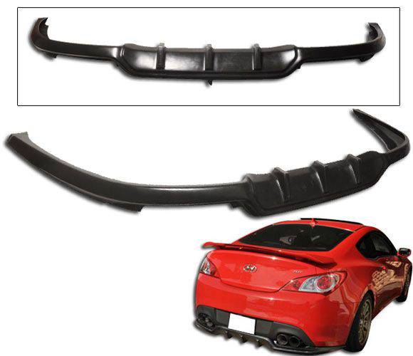 2010-2016 Hyundai Genesis Coupe Rear Bumper Diffuser - Sport Style Rear Lip Spoiler for 2-Door Models | Enhances Aerodynamics & Street Racing Look