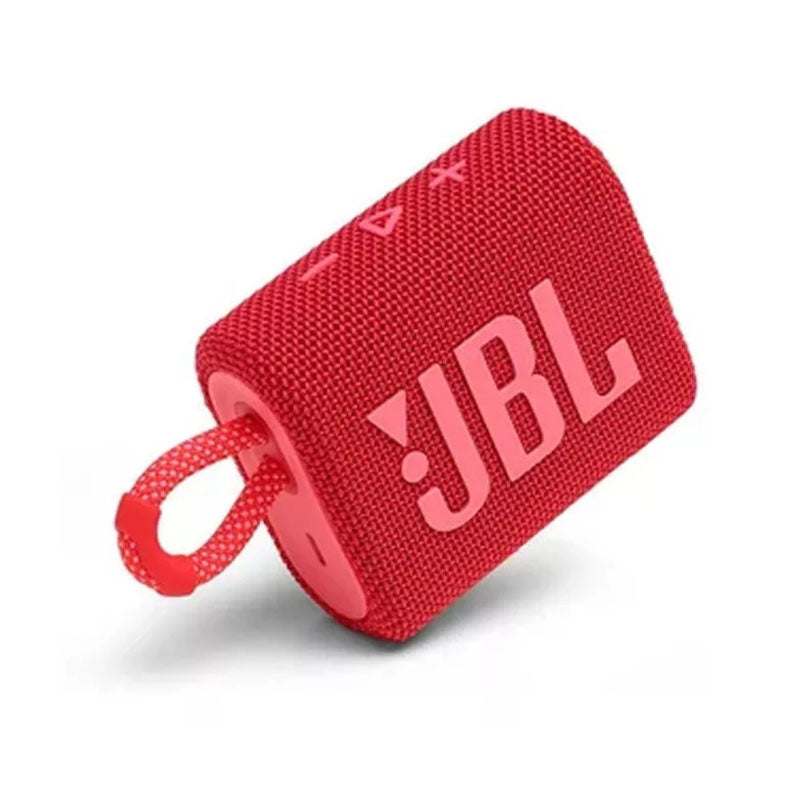 JBL GO 3 Portable Bluetooth Speaker - Wireless, Waterproof, 5 Hours Playtime - Perfect for Outdoor, Travel, Beach & Home Use (Red)