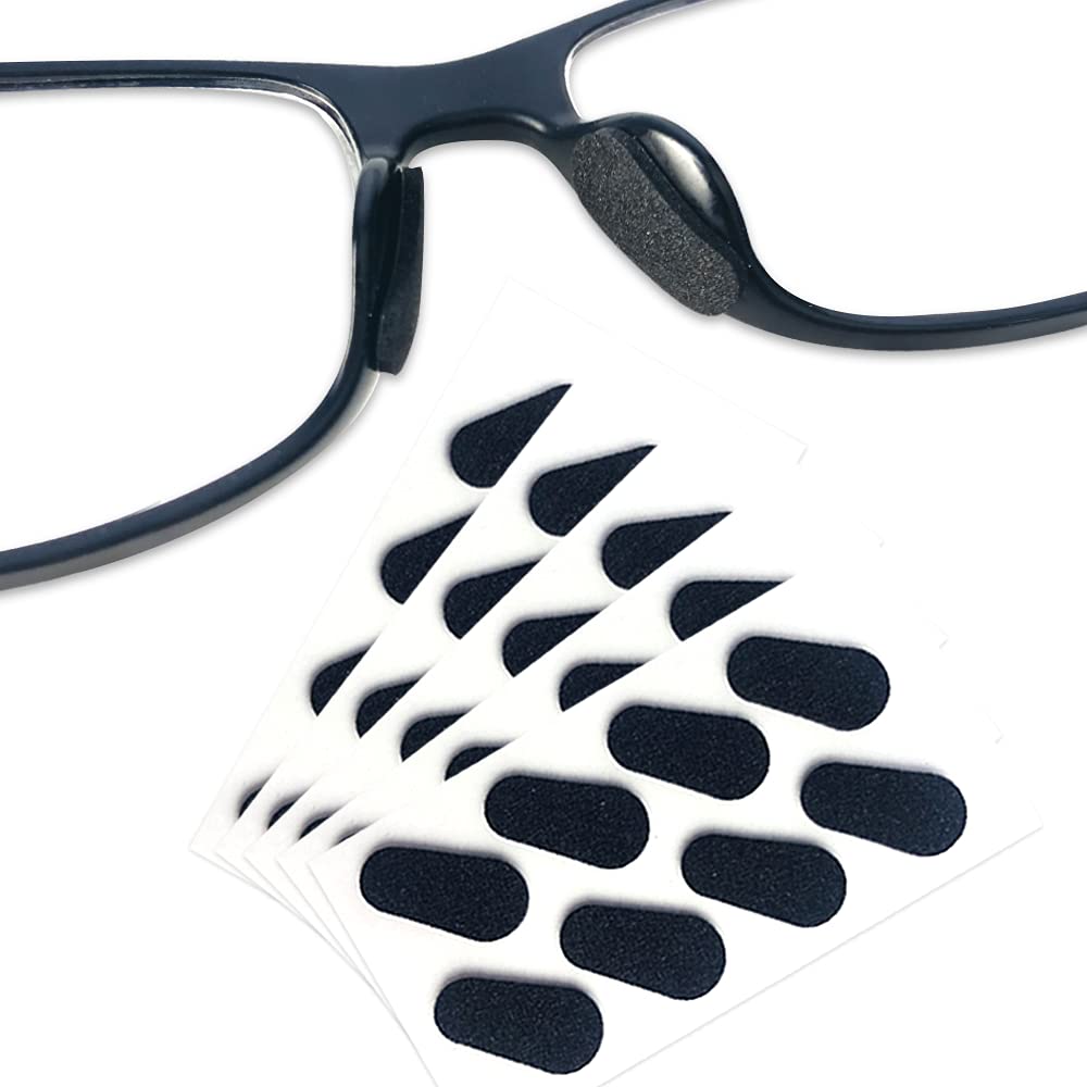 20 Pairs Soft Foam Eyeglass Nose Pads - Comfortable Drop-Shaped (16x8mm) Black Replacement Pads for Sunglasses, Reading Glasses & Sports Glasses - Perfect for Daily Wear, Outdoor Activities & Eye Protection