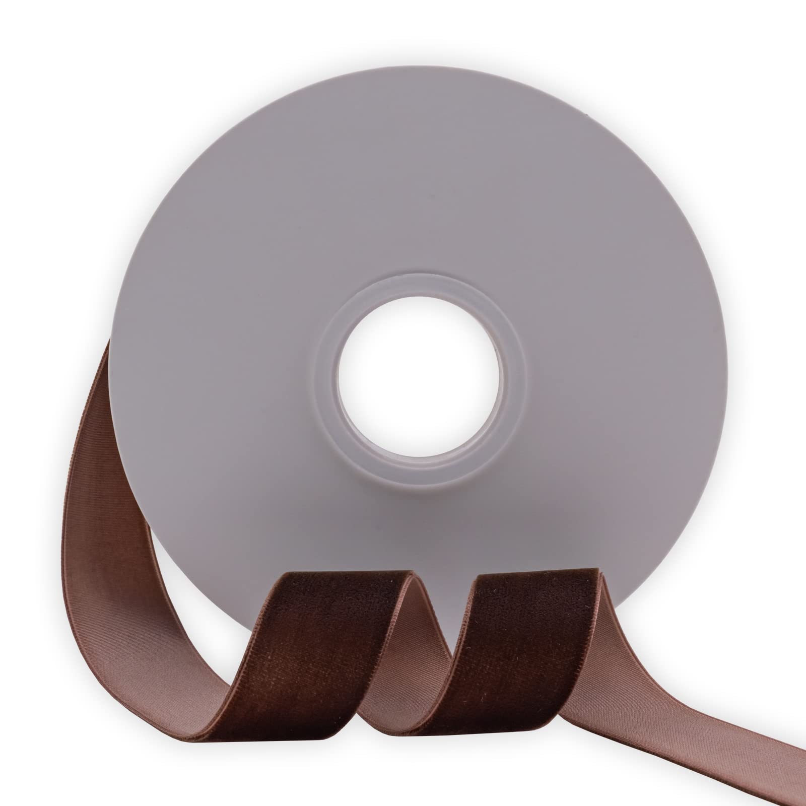 HATIANGE 1 Inch x 10 Yards Brown Velvet Ribbon - Premium Gift Wrapping, Hair Bows, Choker Necklace, Wedding & Party Decorations (DIY Crafts, Scrapbooking, Home Decoration)