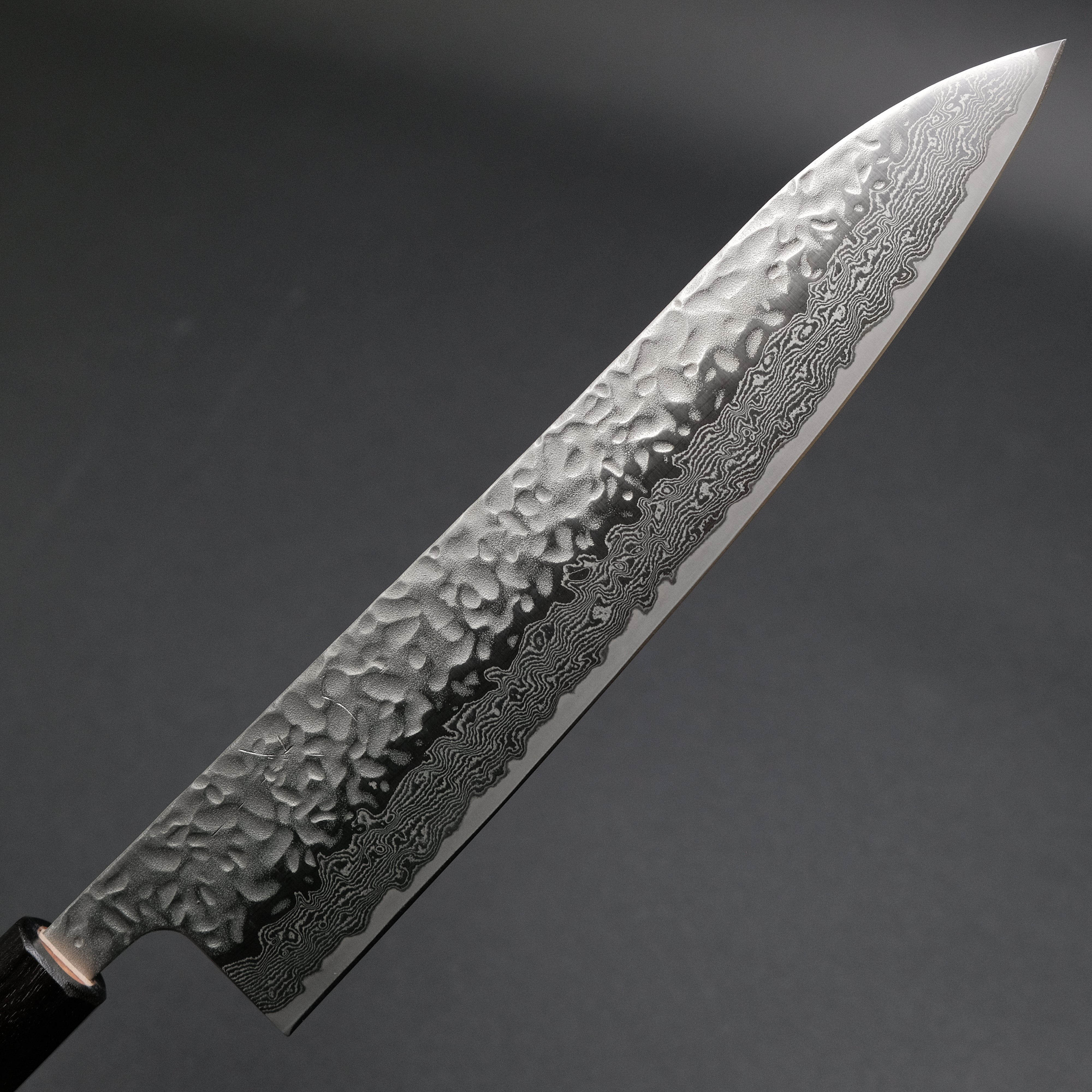 Hitohira Futana 240mm Gyuto Japanese Chef Knife - Stainless Tsuchime Damascus Blade with Cherry Wood Handle - Perfect for Sushi, Meat Cutting & Professional Kitchen Use