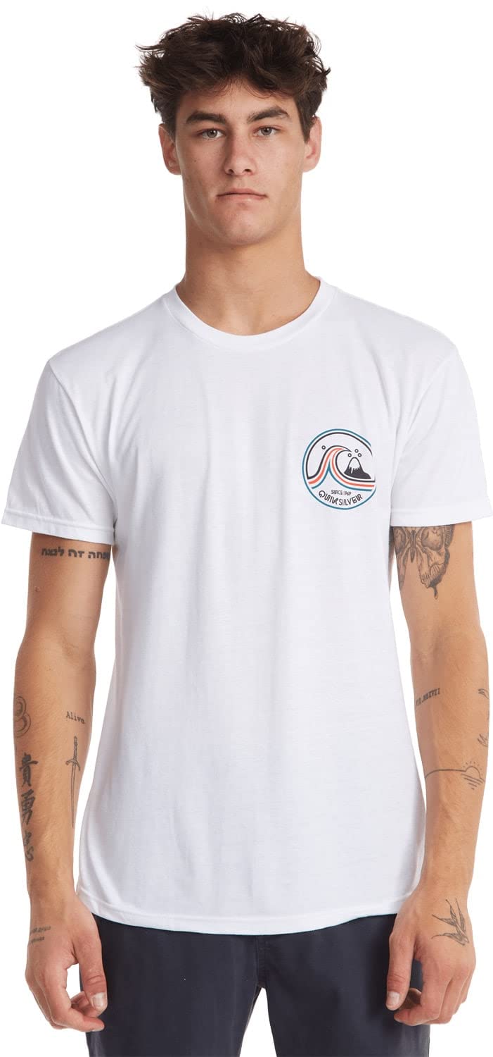 Quiksilver Men's Round Midnight T-Shirt - Soft Cotton Short Sleeve Tee for Casual Wear & Outdoor Activities