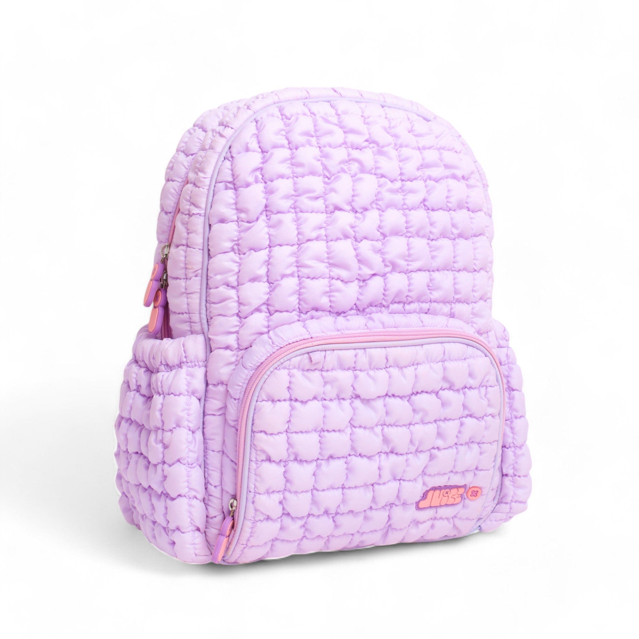 Boba Medium Backpack for Women & Teens - Lightweight Laptop Backpack with USB Charging Port, Durable School College Bookbag (Lilac Bloom) - Perfect for Travel, Work, School & Daily Commute