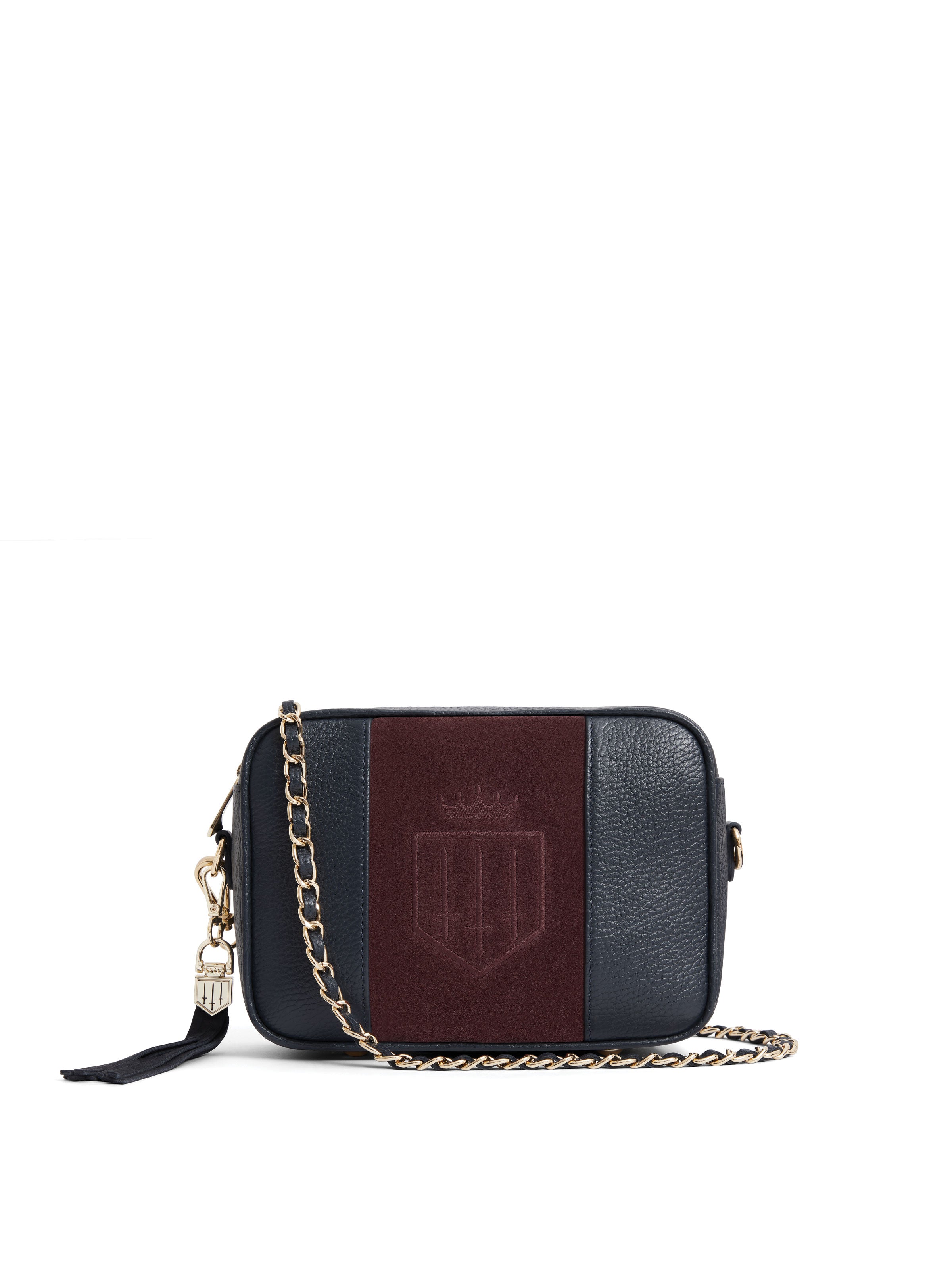Finsbury Plum & Navy Exclusive Handbag - Stylish Crossbody Purse for Women | Perfect for Work, Travel & Everyday Use