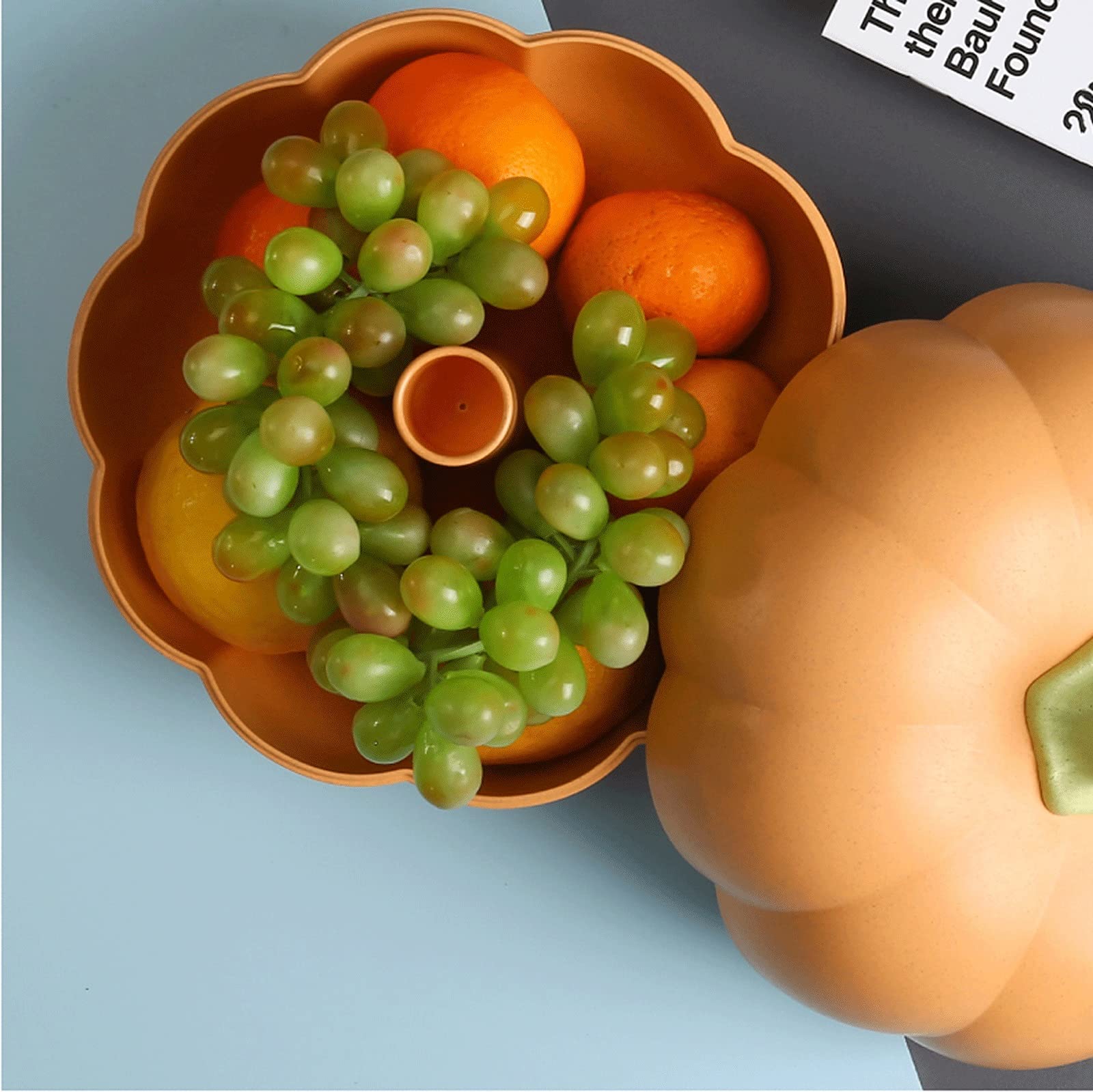 Creative Pumpkin-Shaped Fruit Bowl - Stylish Living Room Snack & Candy Storage Container for Dry Fruits, Nuts, and Treats - Perfect for Parties, Home Decor, and Kitchen Organization