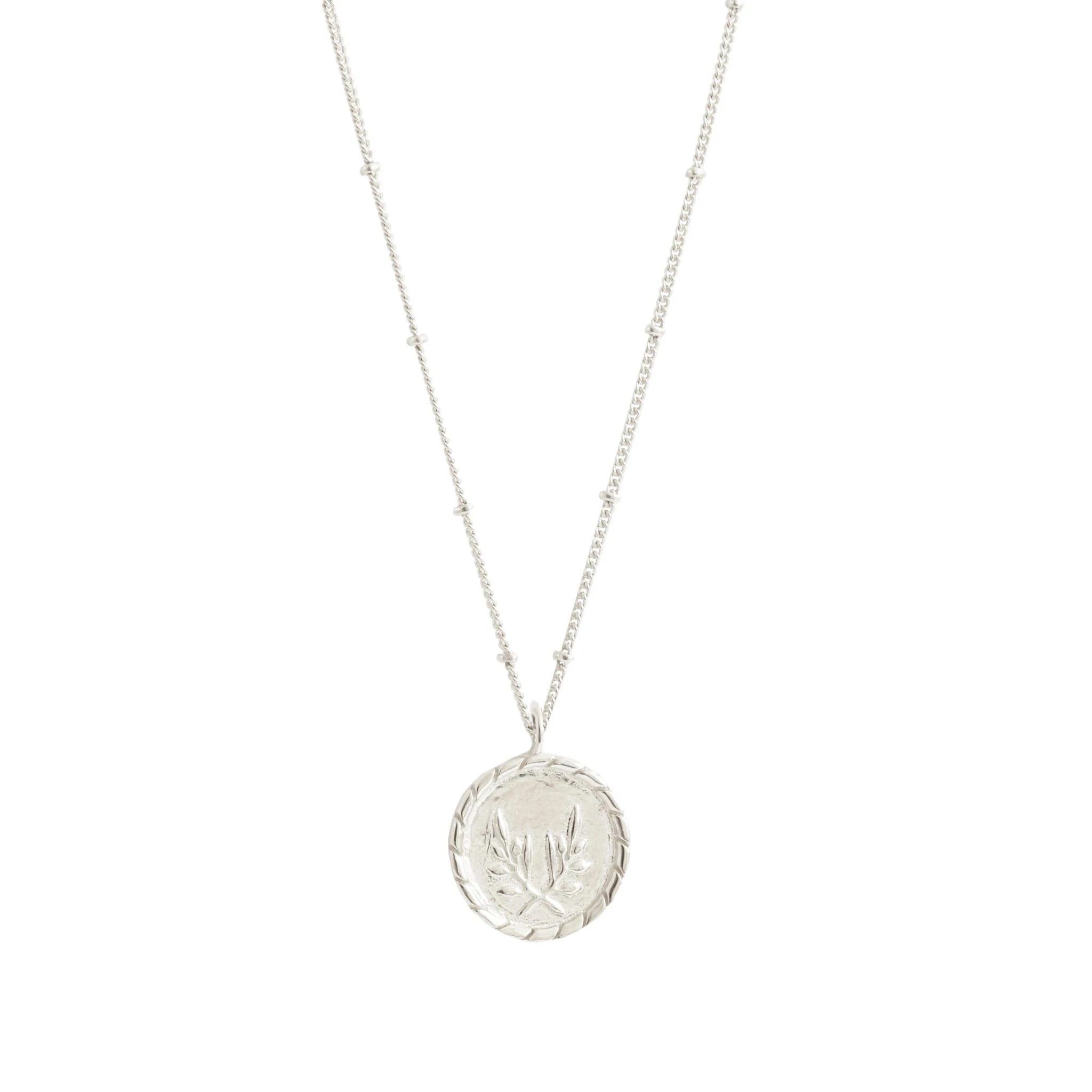 FRAICHE Token Necklace in Silver - Elegant Pendant for Women, Gift for Her, Layering Jewelry for Everyday Wear