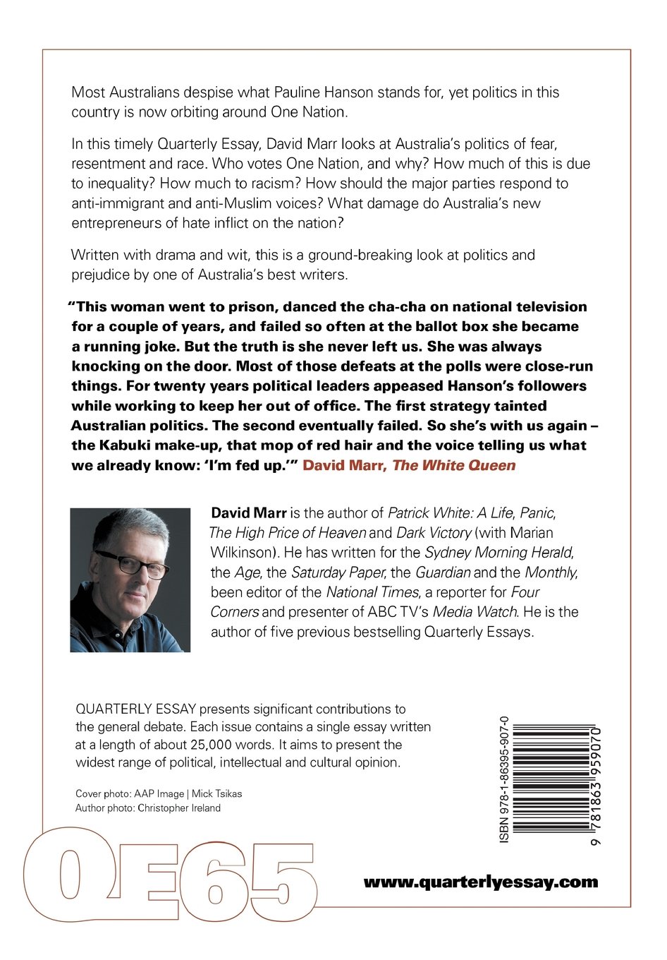 The White Queen: One Nation and the Politics of Race - Quarterly Essay 65 | Political Analysis & Race Relations in Modern Society | Perfect for Academics, Researchers & Political Enthusiasts