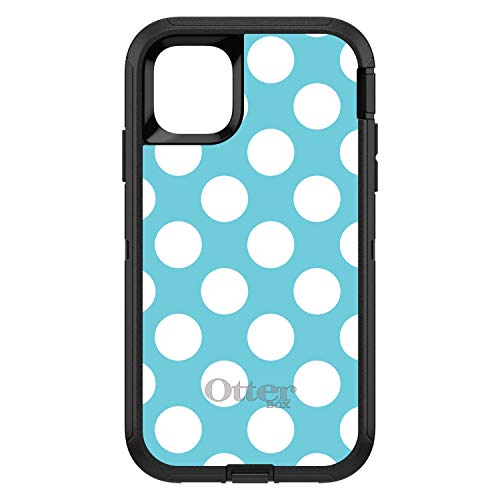 White & Blue Polka Dots On Black Case