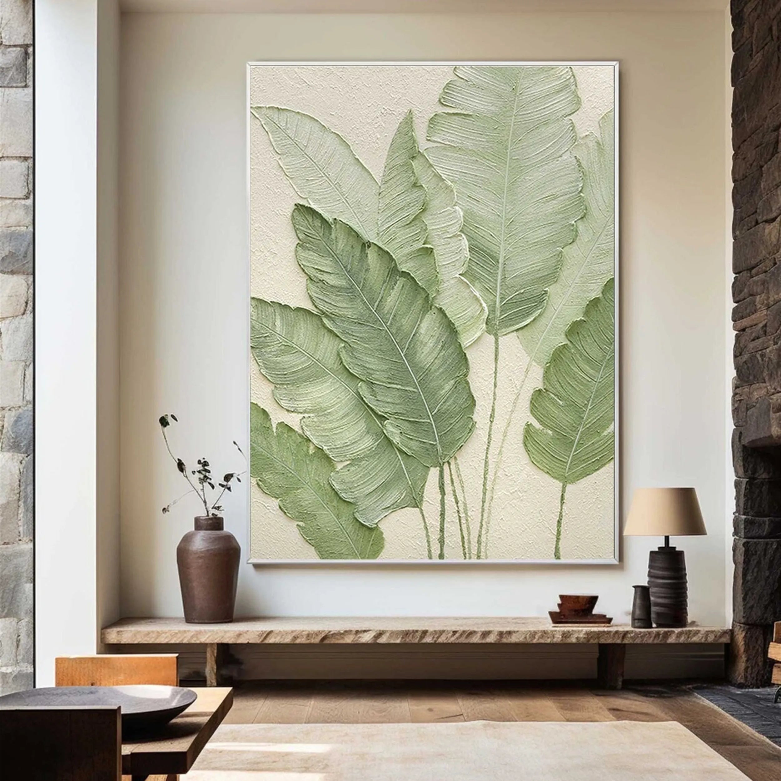 Blue & Green Abstract Art Print #BG050 - Modern Wall Decor for Living Room, Bedroom & Office