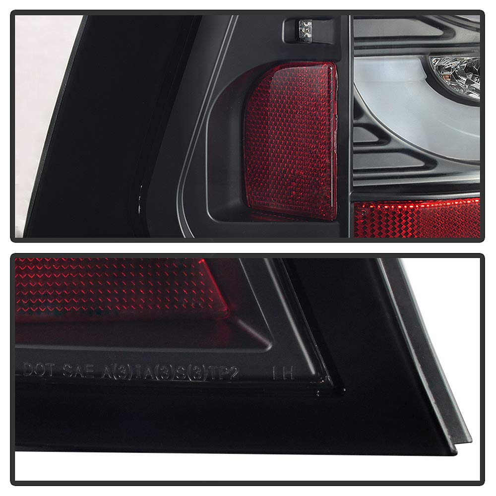 ACANII LED Tail Lights Brake Lamps for 2004-2008 Pontiac Grand Prix - Black Pair Replacement (Driver & Passenger Side) - Enhanced Visibility & Style for Night Driving