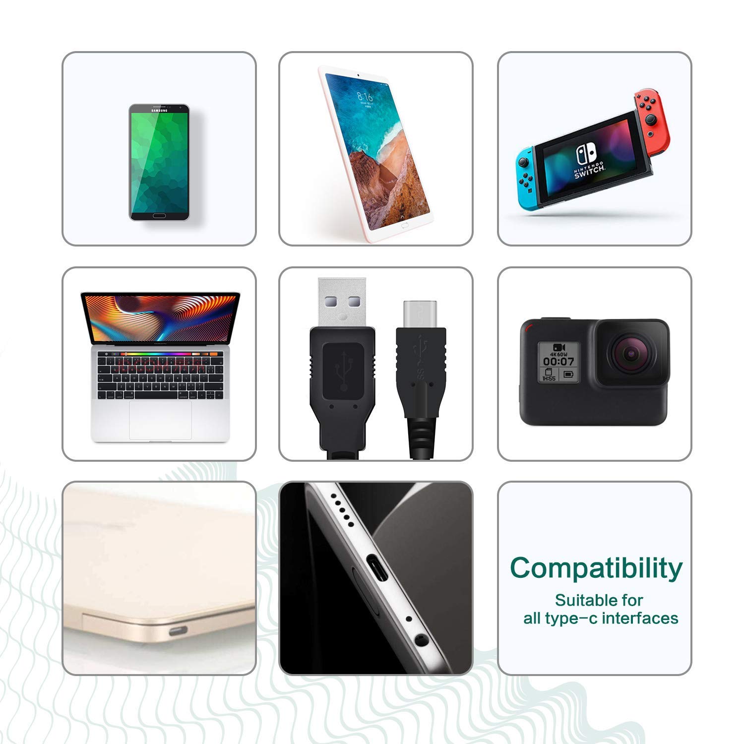 Nintendo Switch Lite Charger Dock with Type C Input & USB C Charging Cable - Gray | Portable Charging Stand for Gaming On-The-Go, Travel & Home Use
