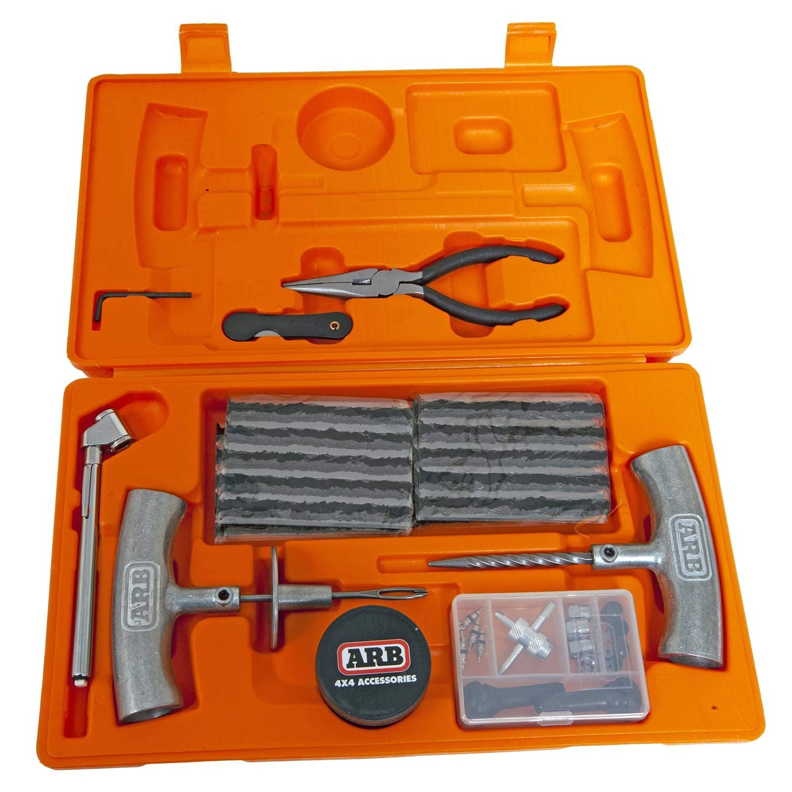 ARB ARB505 E-Z Tire Pressure Deflator Gauge Kit with ARB 10000011 Speedy Seal Tire Repair Kit - Off-Road, 4x4 & Emergency Tire Repair Solution for Jeep, Truck & SUV Adventures