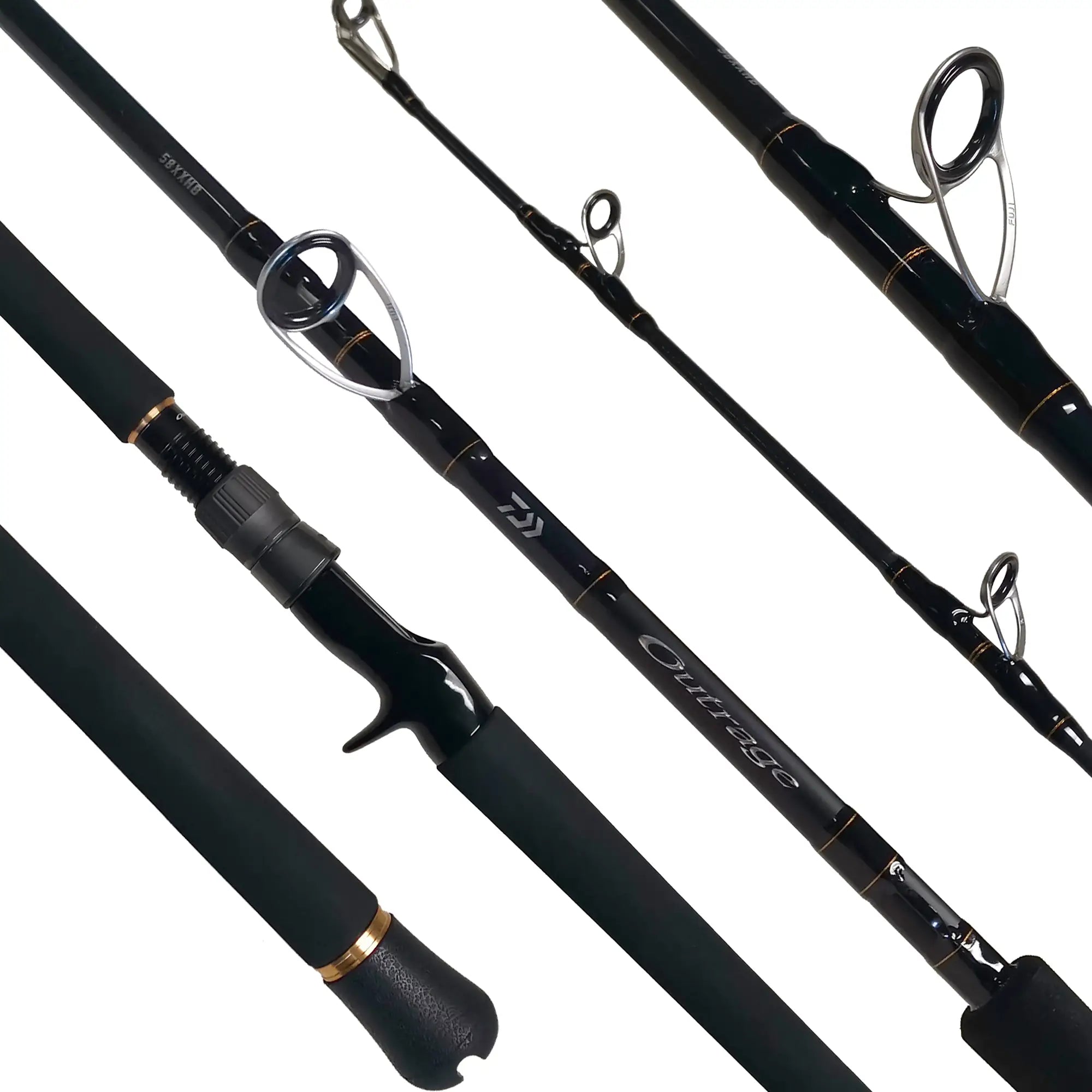 Daiwa Outrage Conventional Jigging Rods - Saltwater Fishing Rod for Offshore & Inshore Angling - Heavy Duty Jigging Rod for Tuna, Grouper & Bottom Fishing