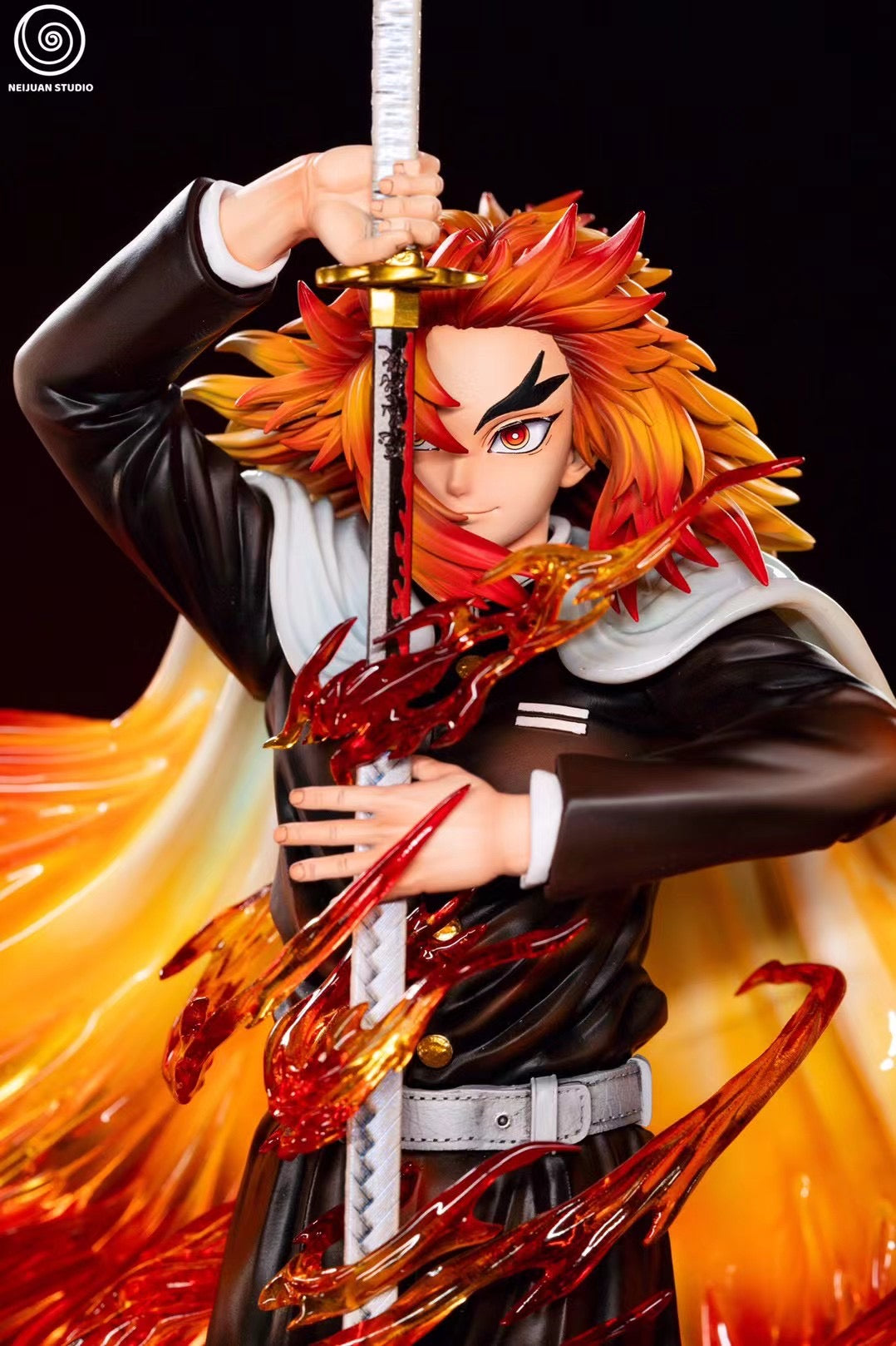NeiJuan Studio Rengoku Kyoujurou Flame Hashira Figure - Demon Slayer Anime Collectible for Home Decor & Otaku Gifts