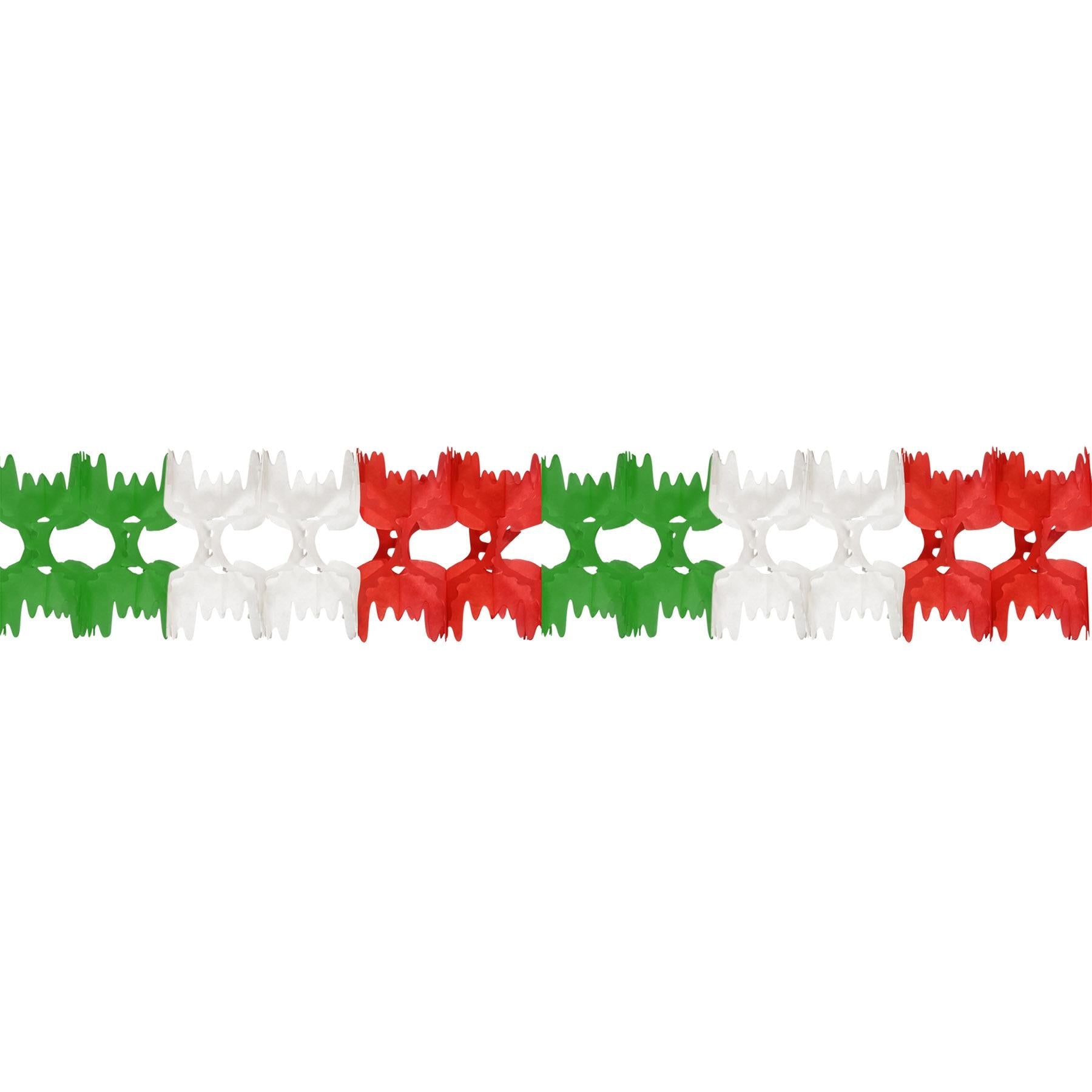 12 Pack Beistle Fiesta Party Garland - Red, White & Green Decorative Banner for Cinco de Mayo, Birthday Celebrations & Mexican Themed Parties