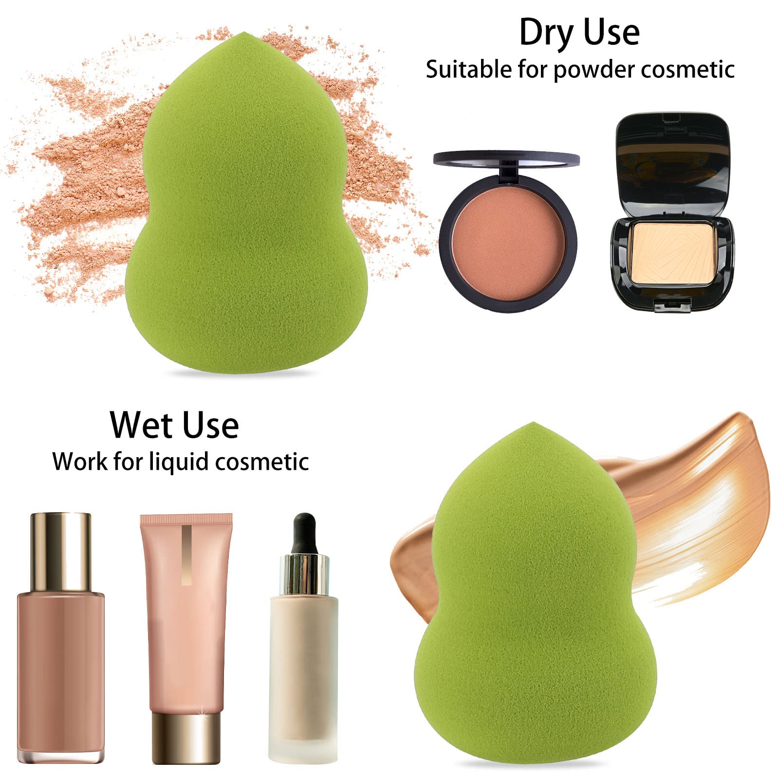 BTYMS 20pcs Makeup Sponge Set - Flawless Foundation & Powder Blender for Daily Beauty Routine
