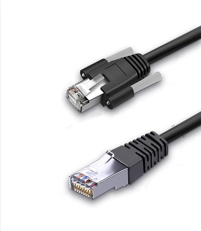 Ultra Flexible Industrial Ethernet Cable - Gigabit Cat6 Network Cable for Industrial Cameras, Drag Chain & Tank Chain Applications - Bend Resistant, Black (1.5m/5ft) - Perfect for Factory Automation, Robotics & Harsh Environment Installations