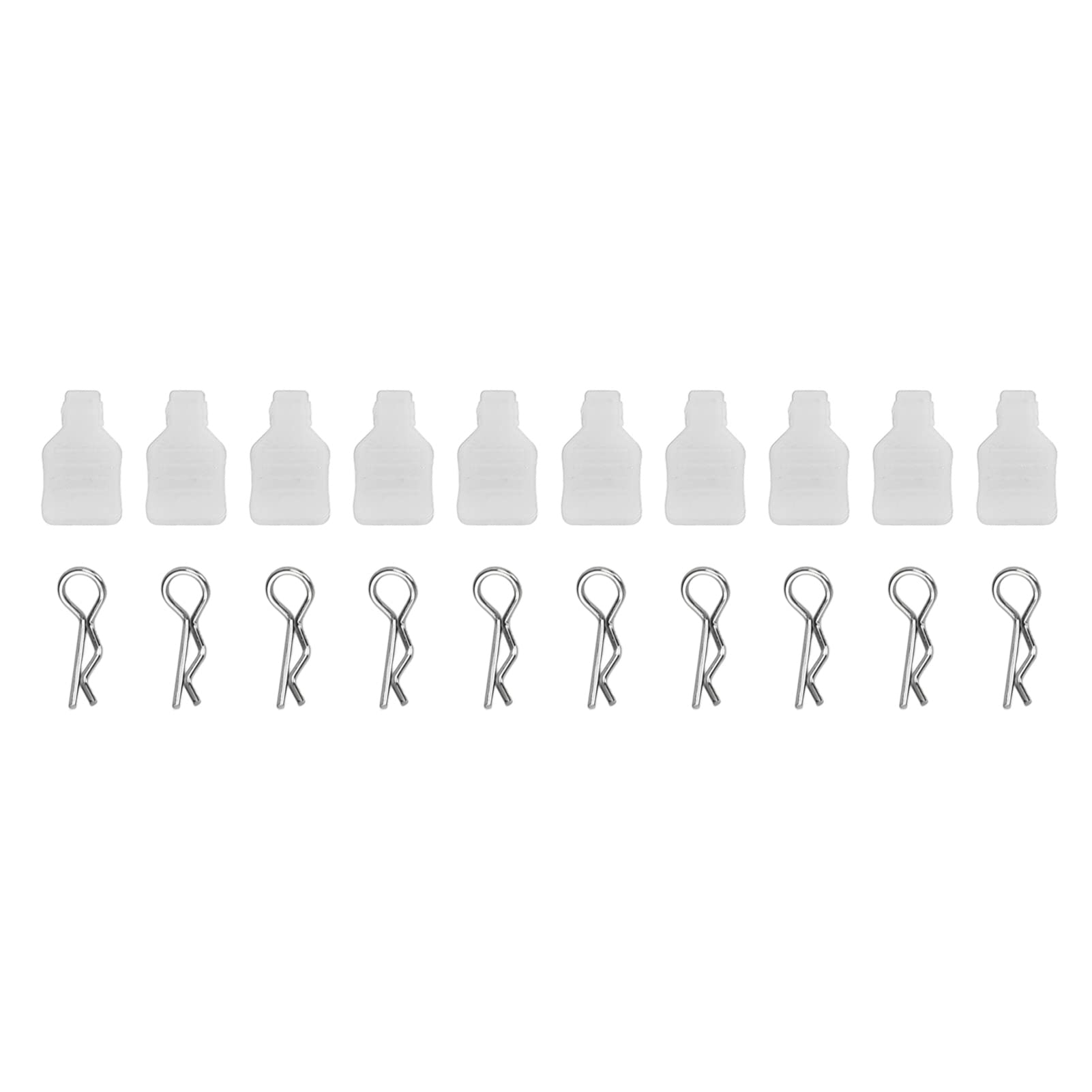 1/18 1/24 Scale RC Body Clips with Fixing Bracket - Durable Small Replaceable Pins for Remote Control Car Accessories (White) - Perfect for RC Model Toys, Crawlers & Drift Cars