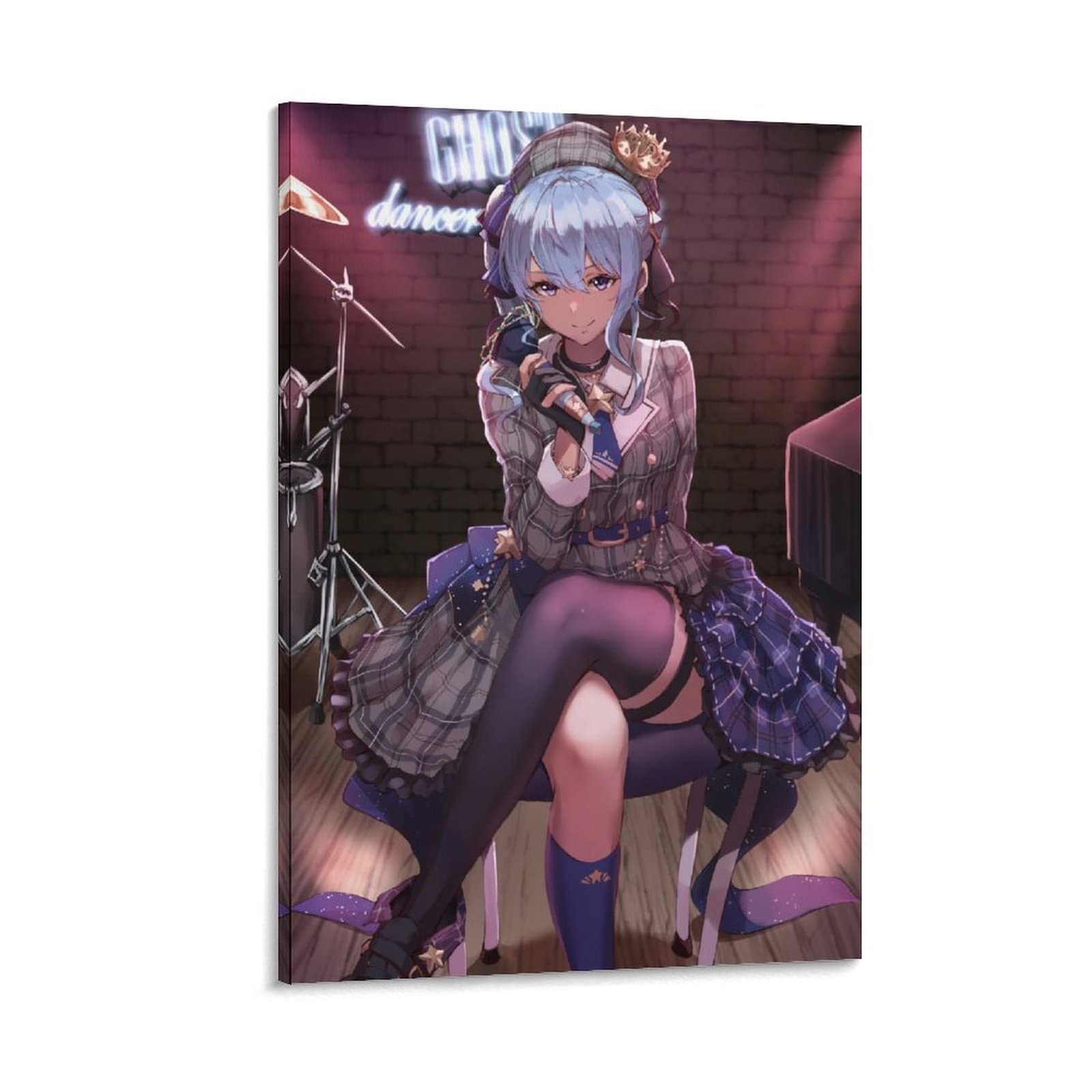 Hoshimachi Suisei Hololive Poster - Anime Wall Art Canvas Print for Living Room & Bedroom Decor - 24x36 Inches (60x90cm) - Perfect Gift for VTuber Fans & Anime Lovers - Ideal for Gaming Rooms, Dorm Decor, and Otaku Collections