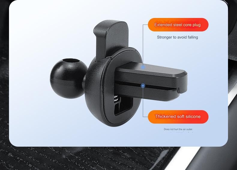 Universal Car Phone Holder - Bucket Seat & Air Vent Mount, Adjustable Cell Phone Stand for iPhone & Android - Perfect for Driving, Commuting & Road Trips