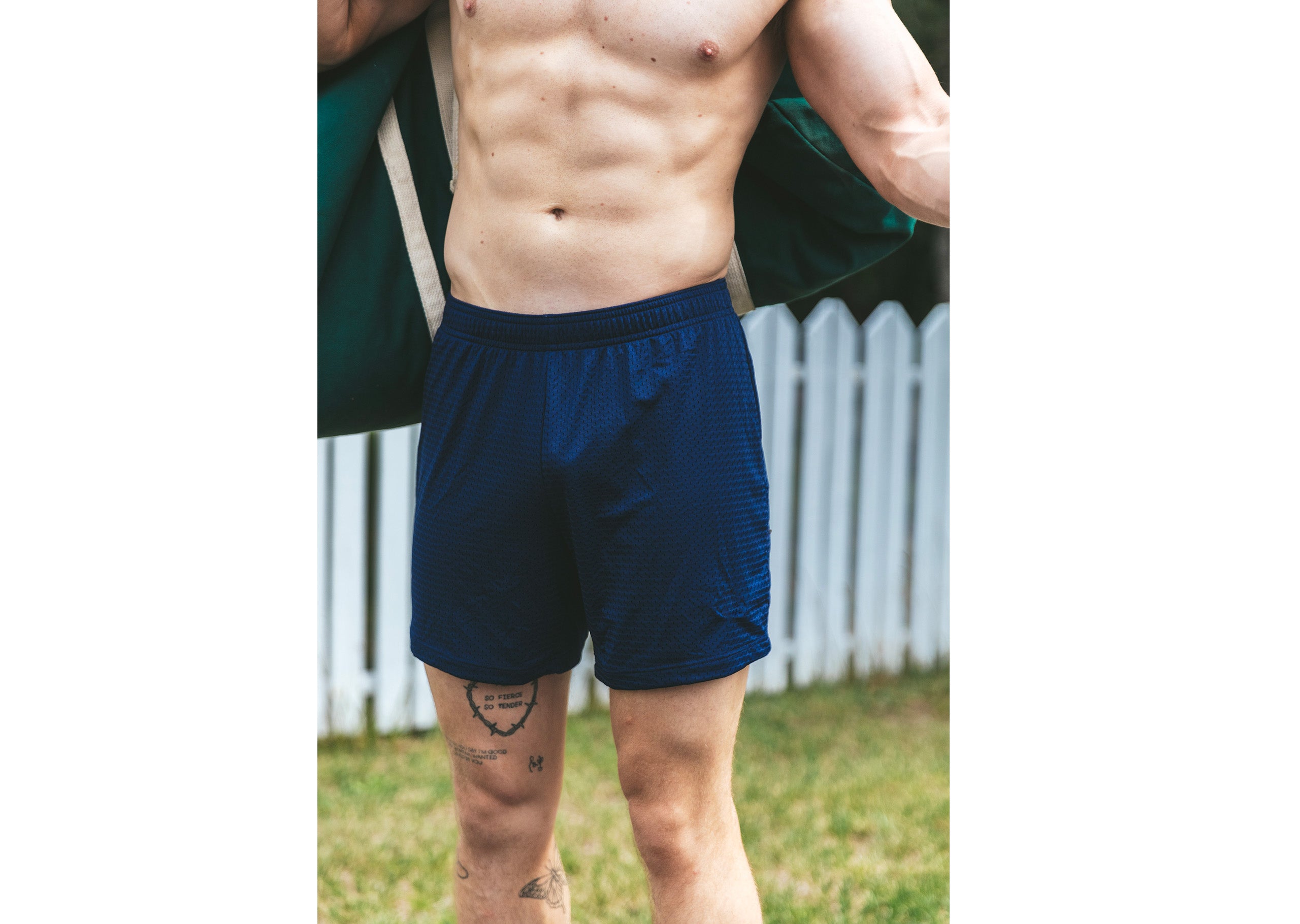 6-Pocket Lounge Shorts for Men - Comfortable Navy Blue Casual Shorts for Relaxing, Travel & Home Wear