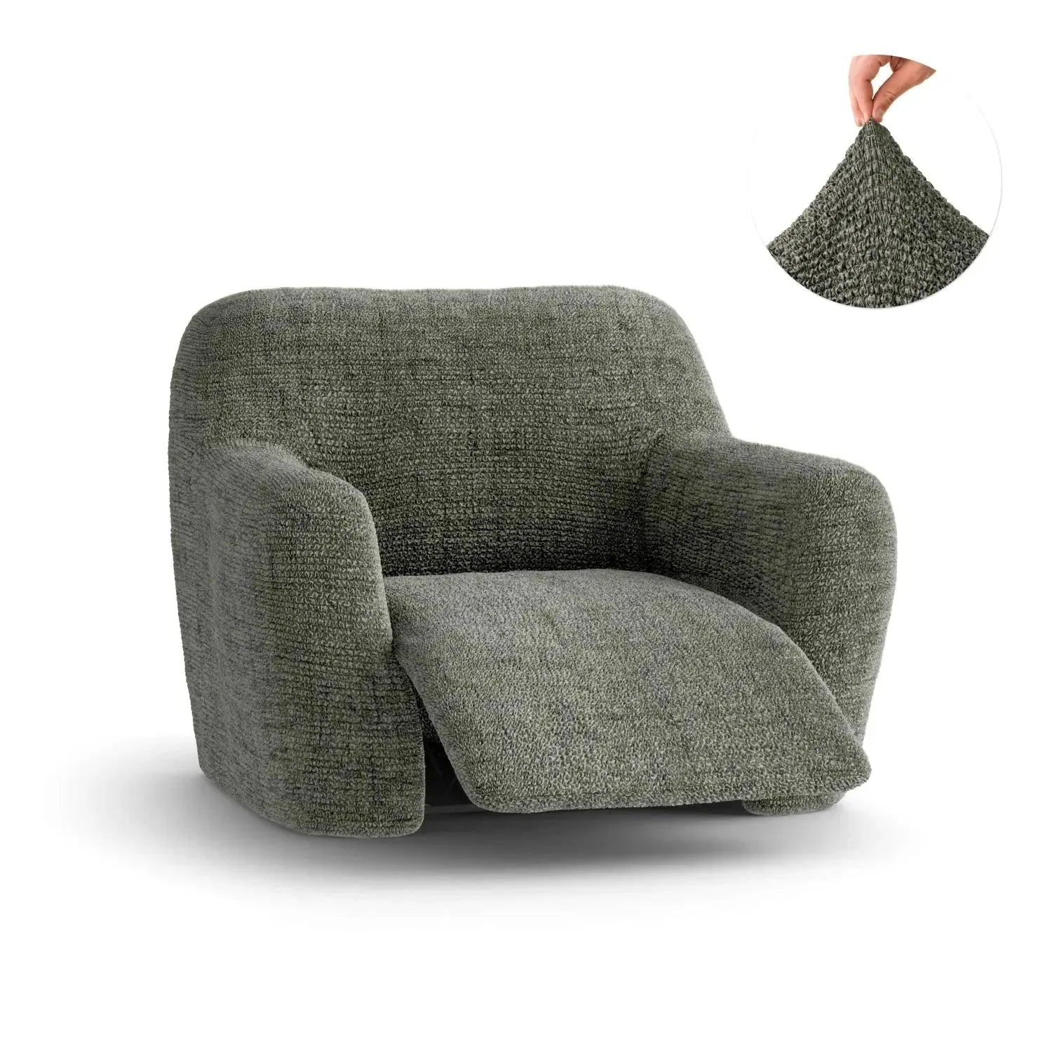 Microfiber Printed Reclining Armchair Slipcover - Stretchable Furniture Protector for Living Room, Bedroom & Home Theater
