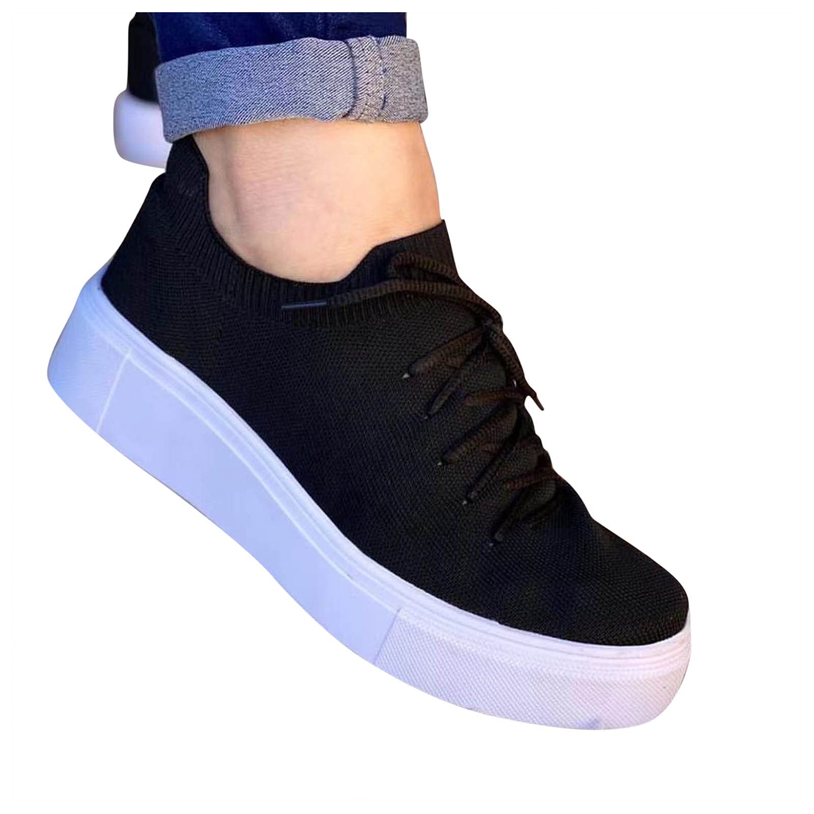 Gloneld Women's Fashion Sneakers - Casual Platform Loafers for Walking & Travel | Comfortable Round Toe Lace-Up Summer Shoes | Perfect for Daily Wear, Outings & Vacation