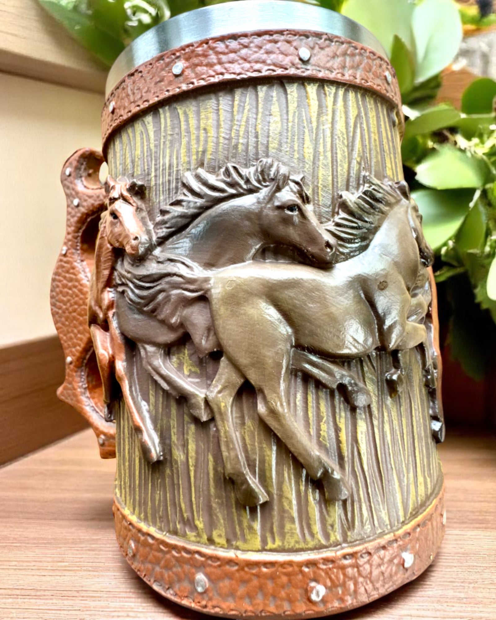 Personalized Horse Motif Coffee Mug - 330ml Engraved Ceramic Cup - Perfect Gift for Equestrian Lovers & Coffee Enthusiasts - Ideal for Home, Office & Outdoor Use