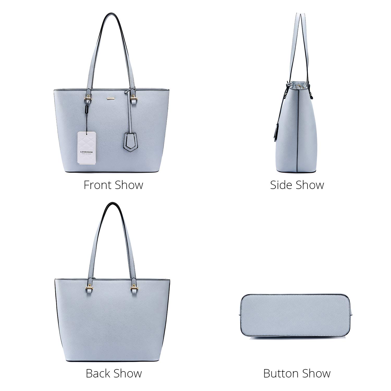 LOVEVOOK Women's Fashion Handbag Set - Tote, Shoulder & Top Handle Satchel Purse for Work, Travel & Everyday Use | Stylish & Functional Women's Bags