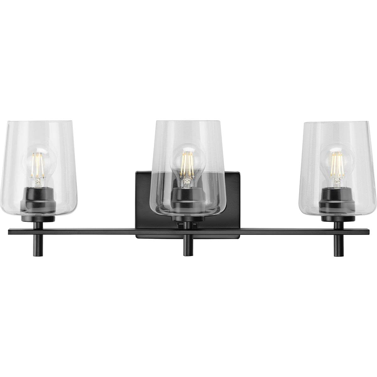 Progress Lighting P300362-31M Calais Bathroom Vanity Light Fixture - Modern Black Sconce for Bathroom Mirror & Vanity Area - Perfect for Home, Hotel, and Spa Decor