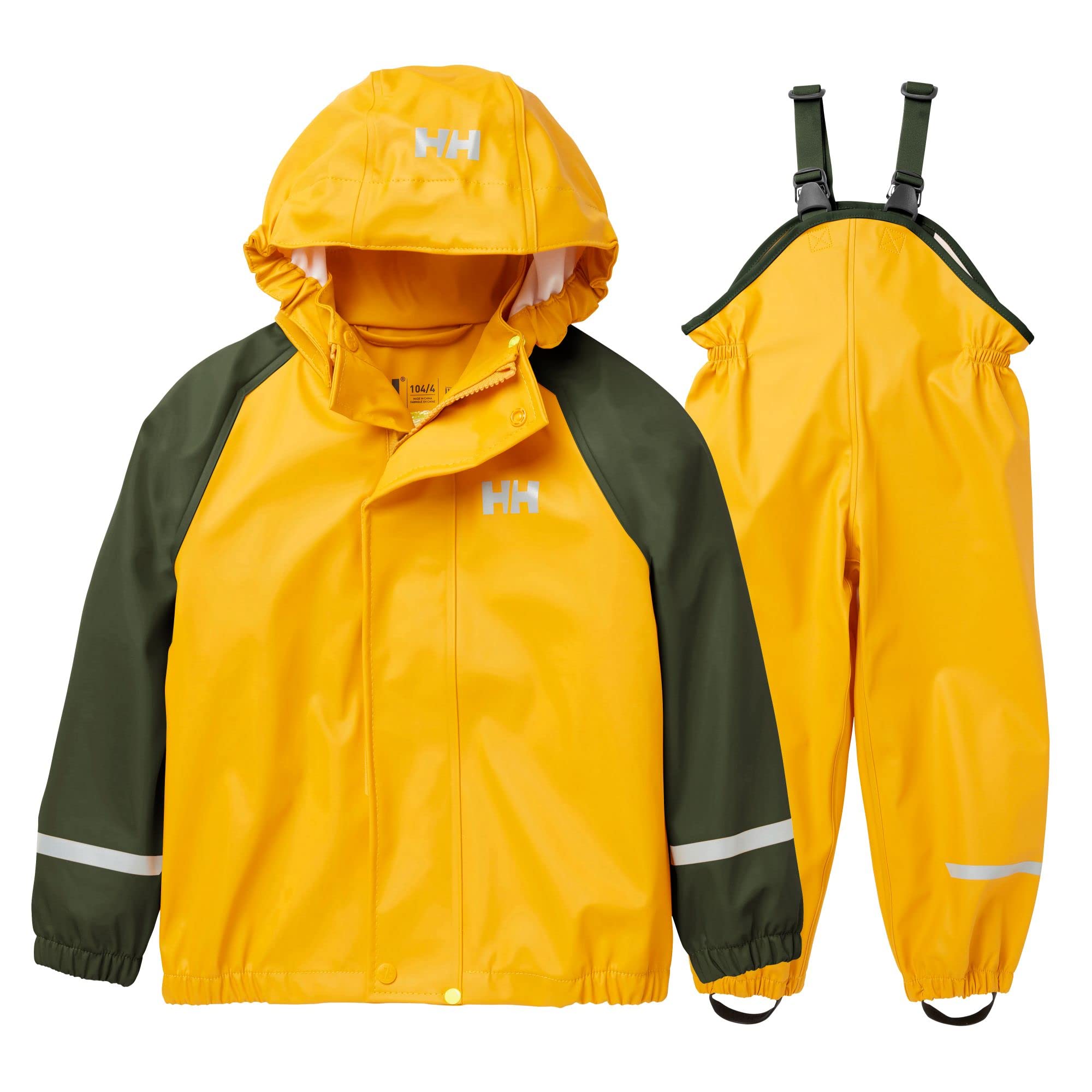 Helly Hansen Kids New Bergen PU Raincoat - Waterproof Lightweight Jacket for Boys & Girls - Outdoor Play, School, Hiking & Rainy Day Adventures