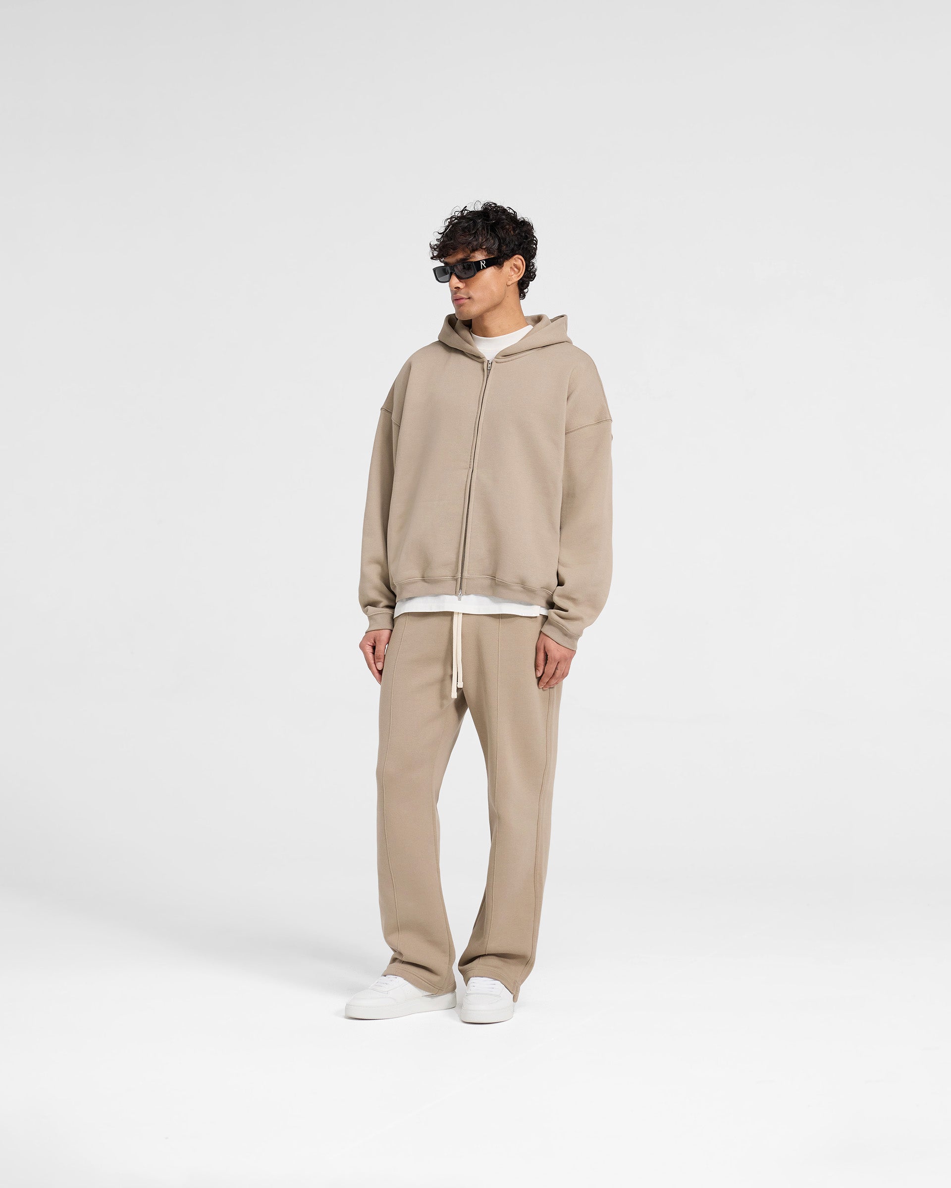 Initial Boxy Zip Through Hoodie for Women - Trendy Oversized Fleece Pullover with Front Pockets | Perfect for Casual Outfits, Streetwear & Winter Layering
