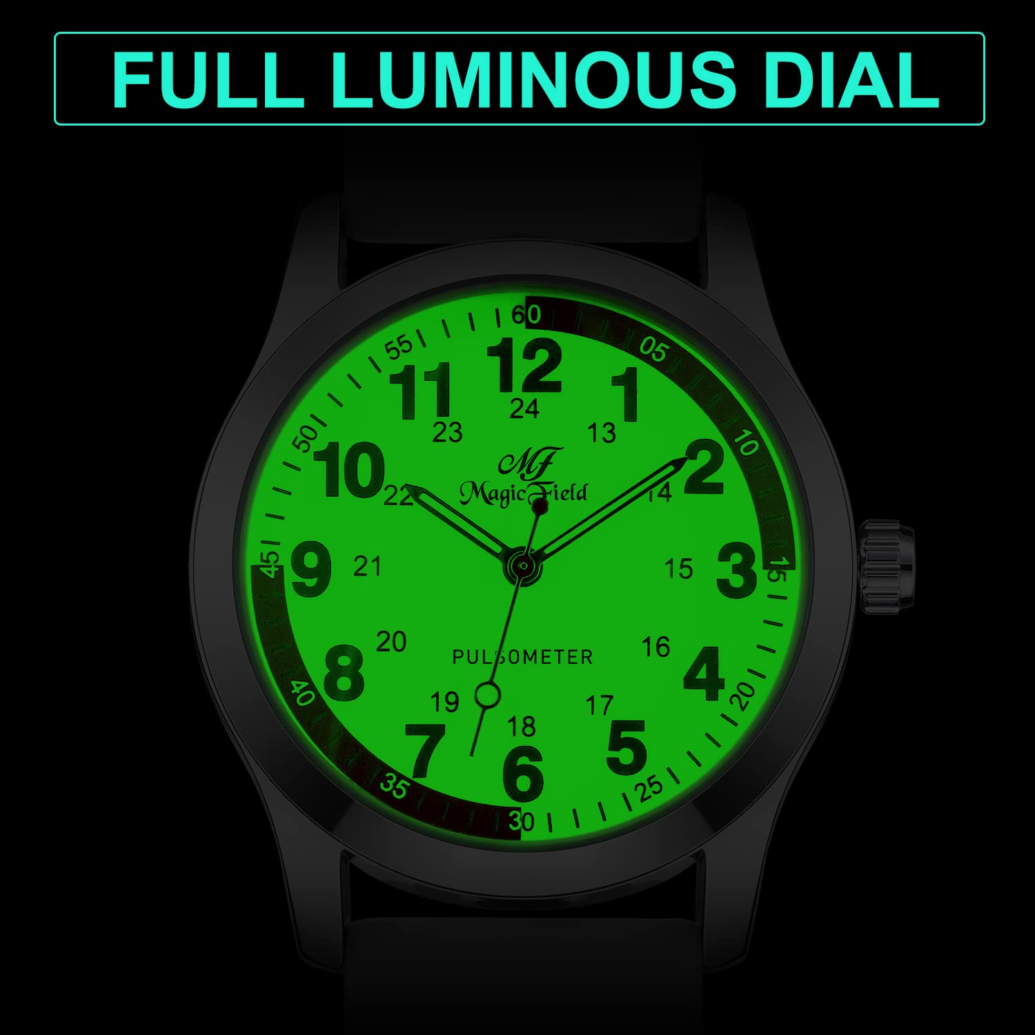 SIBOSUN Nurse Watch - Easy to Read Analog Quartz Wristwatch with Luminous Hands, Waterproof & Quick Release Silicone Strap for Medical Professionals, Students, Doctors | Perfect for Hospital Shifts, Clinical Rotations & Night Duty
